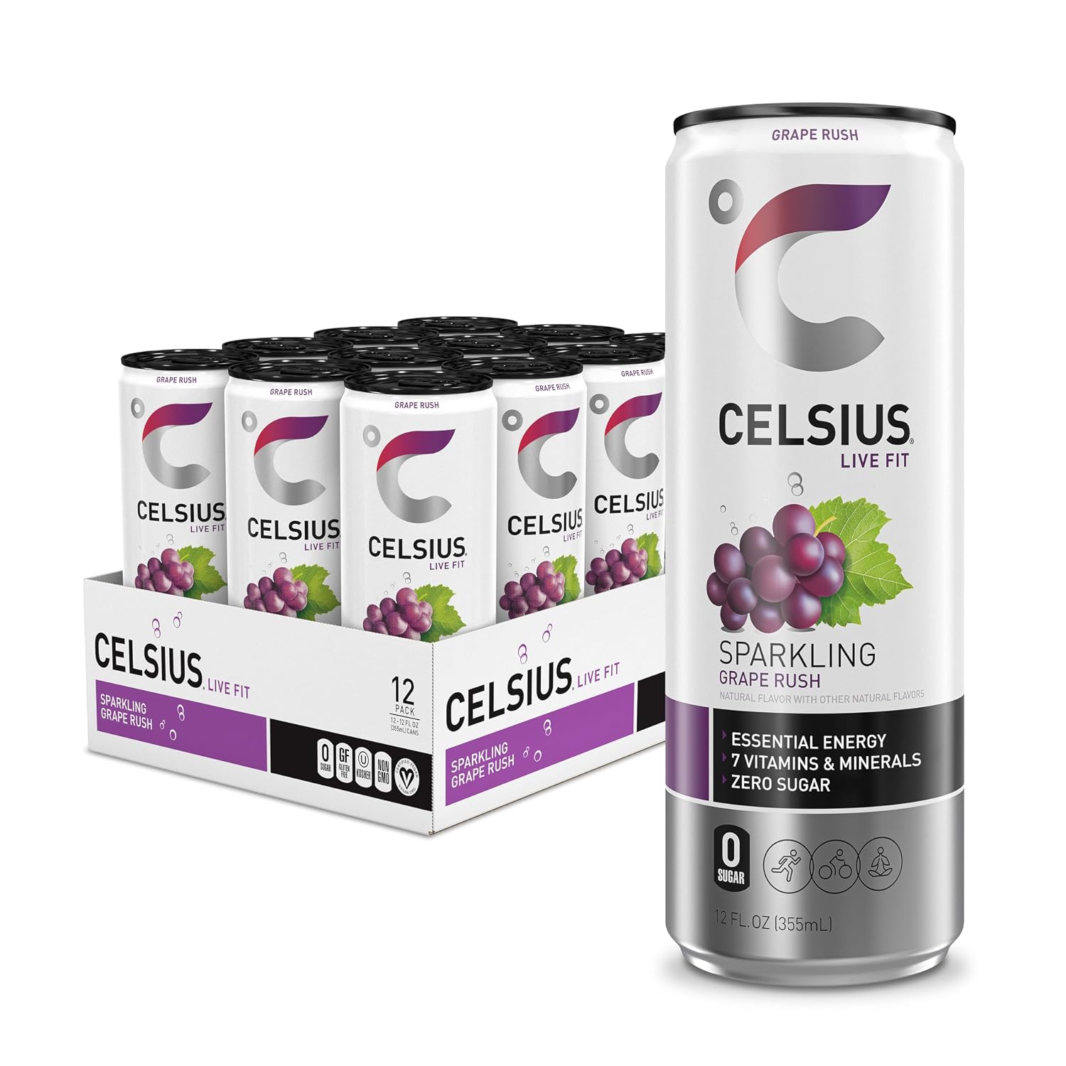Celsius Energy Drink Sparkling Grape Rush