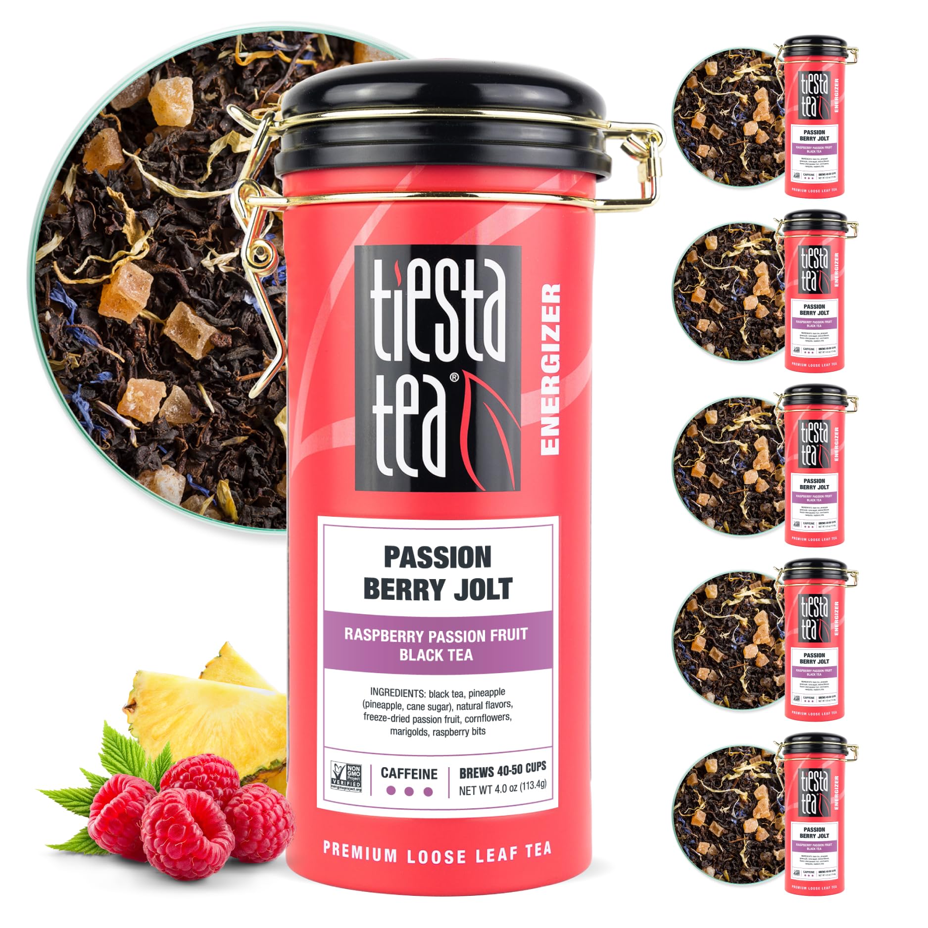 Tiesta Tea Passion Berry Jolt Herbal Tea Loose Leaf