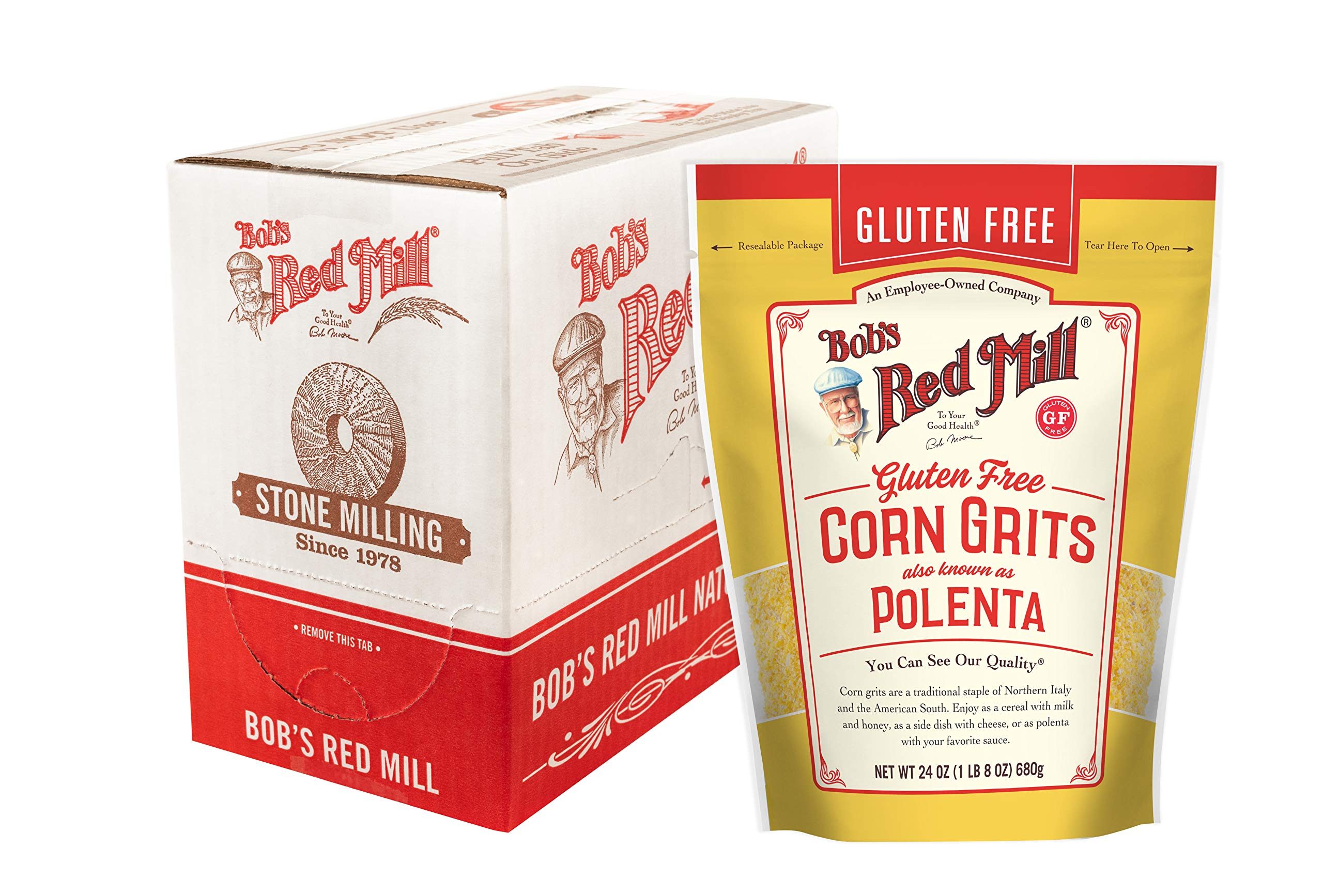 BOBS RED MILL (Pack of 16) Bob's Red Mill Corn Grits Polenta Natural Grain Entree 24 Oz