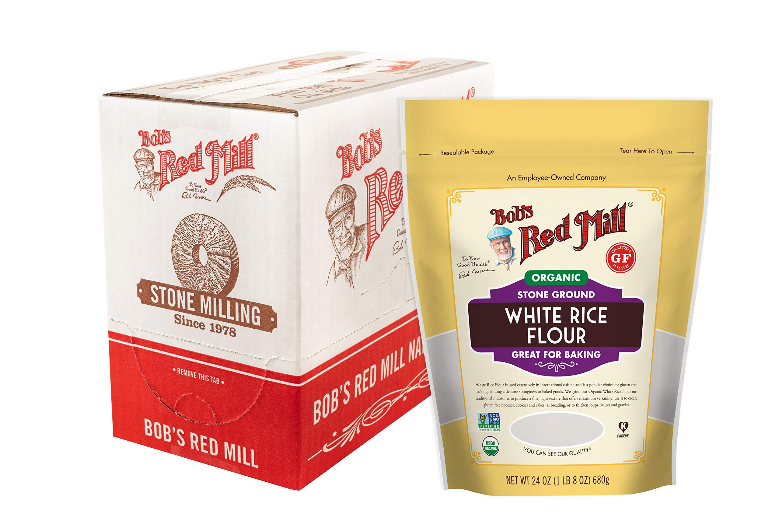 Bob's Red Mill Organic White Rice Flour Baking Ingredient