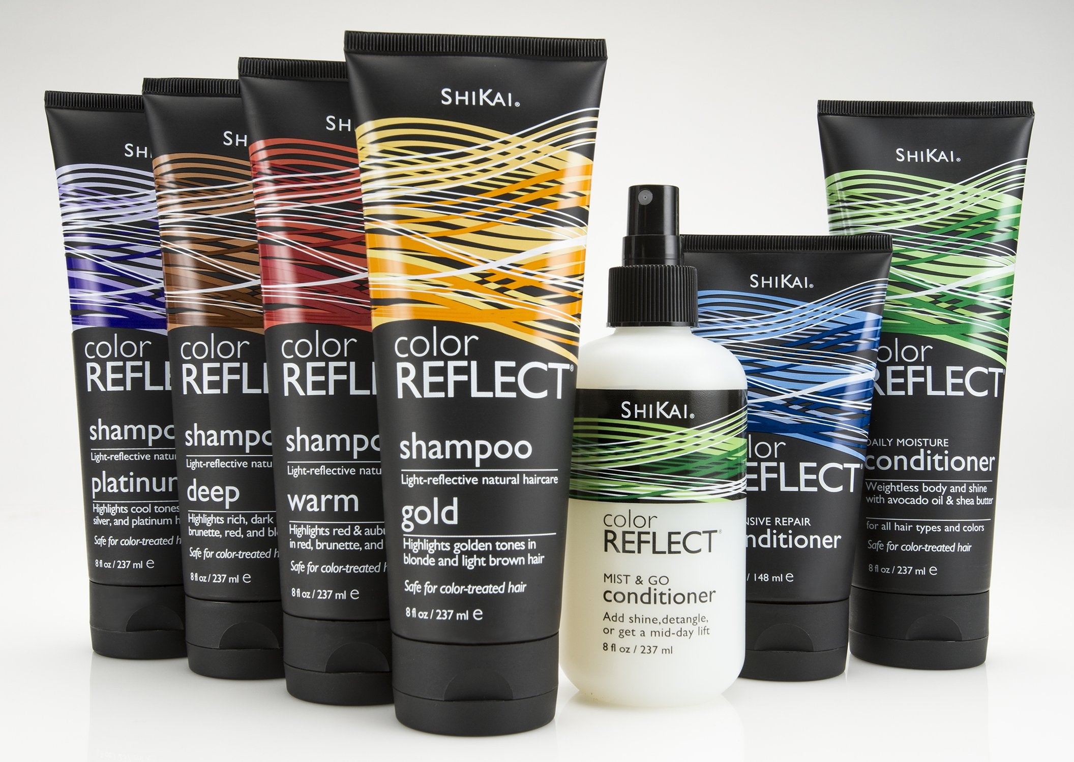 Shikai Color Reflect Platinum Shampoo, 8-Ounce Tubes