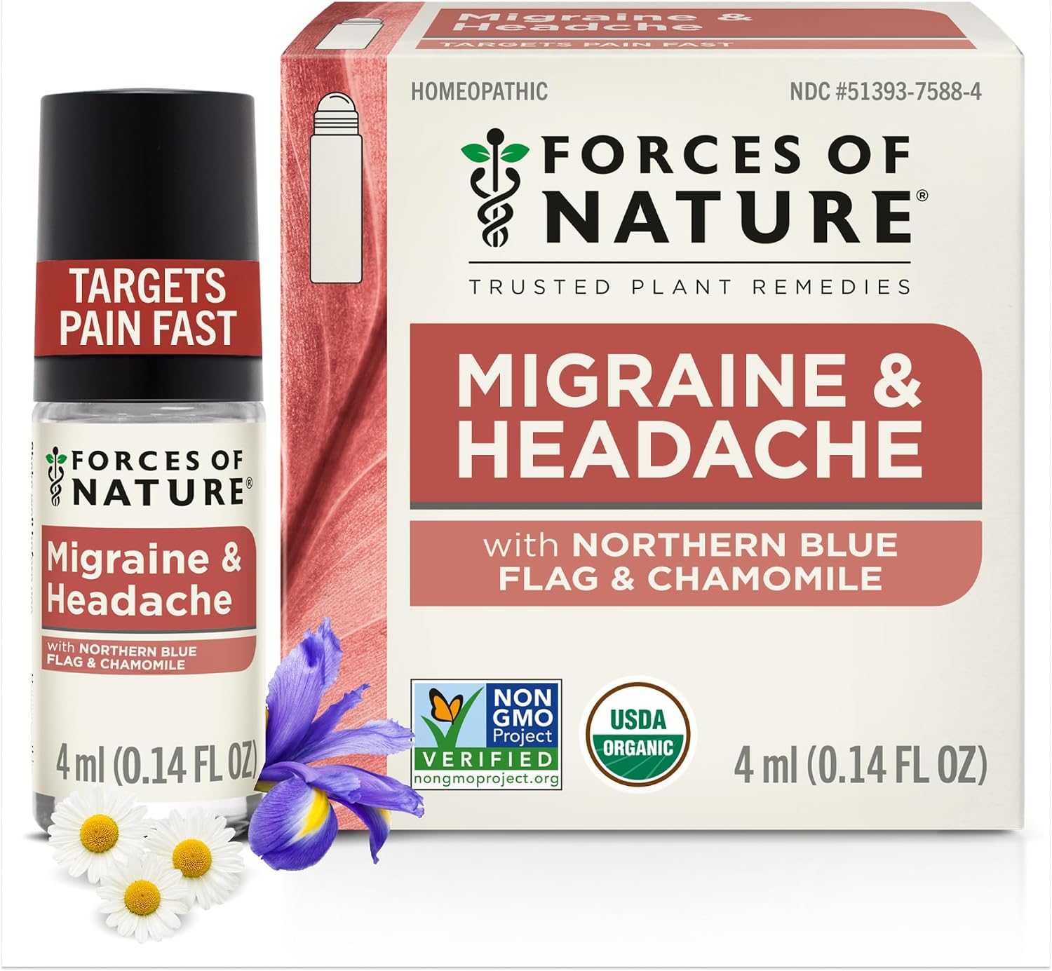 FORCES OF NATUR (Pack of 8) Forces of Nature Migraine Rollerball Homeopathic Medicine 4 mL