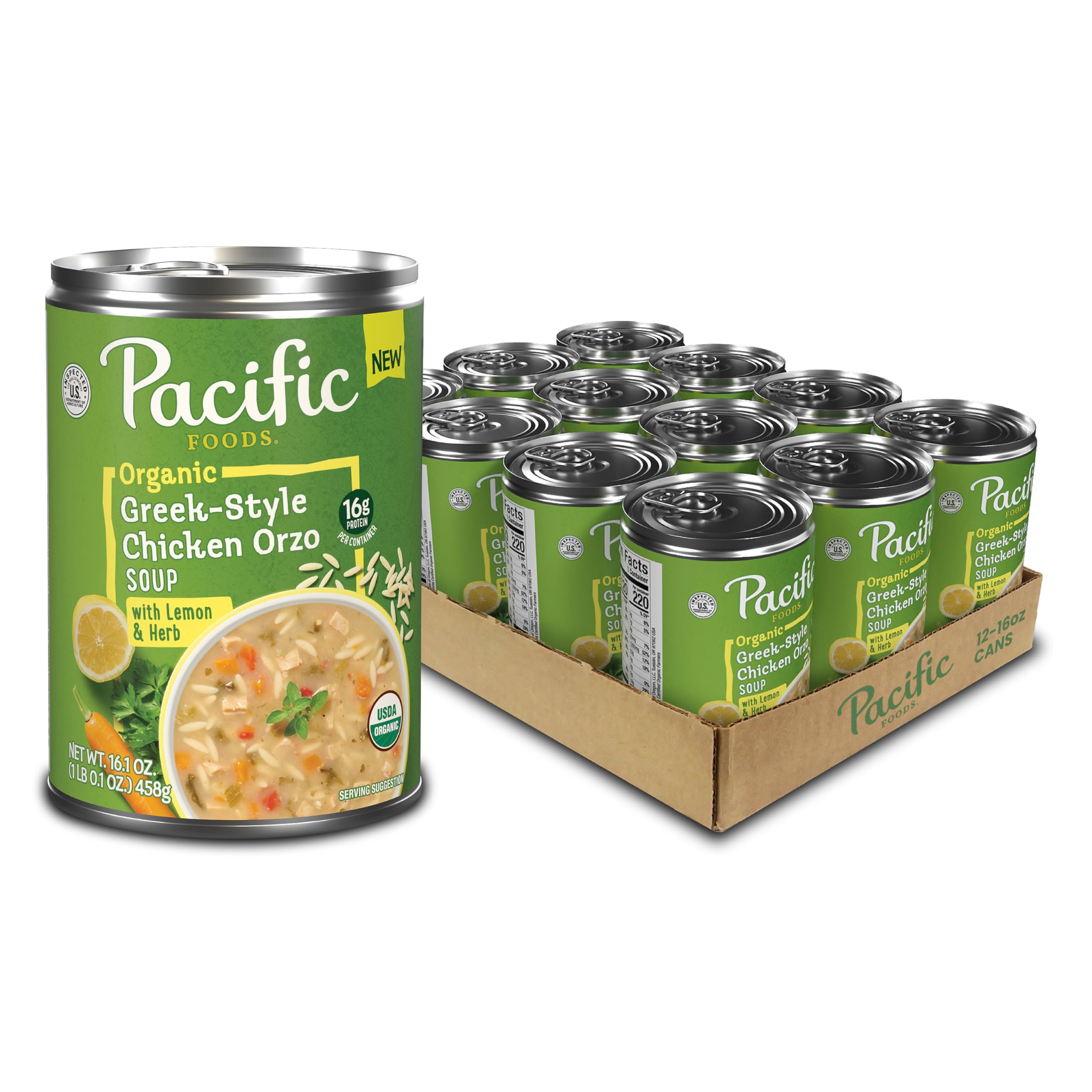 Pacific Foods Organic Greek Style Lemon Chicken Soup Ready