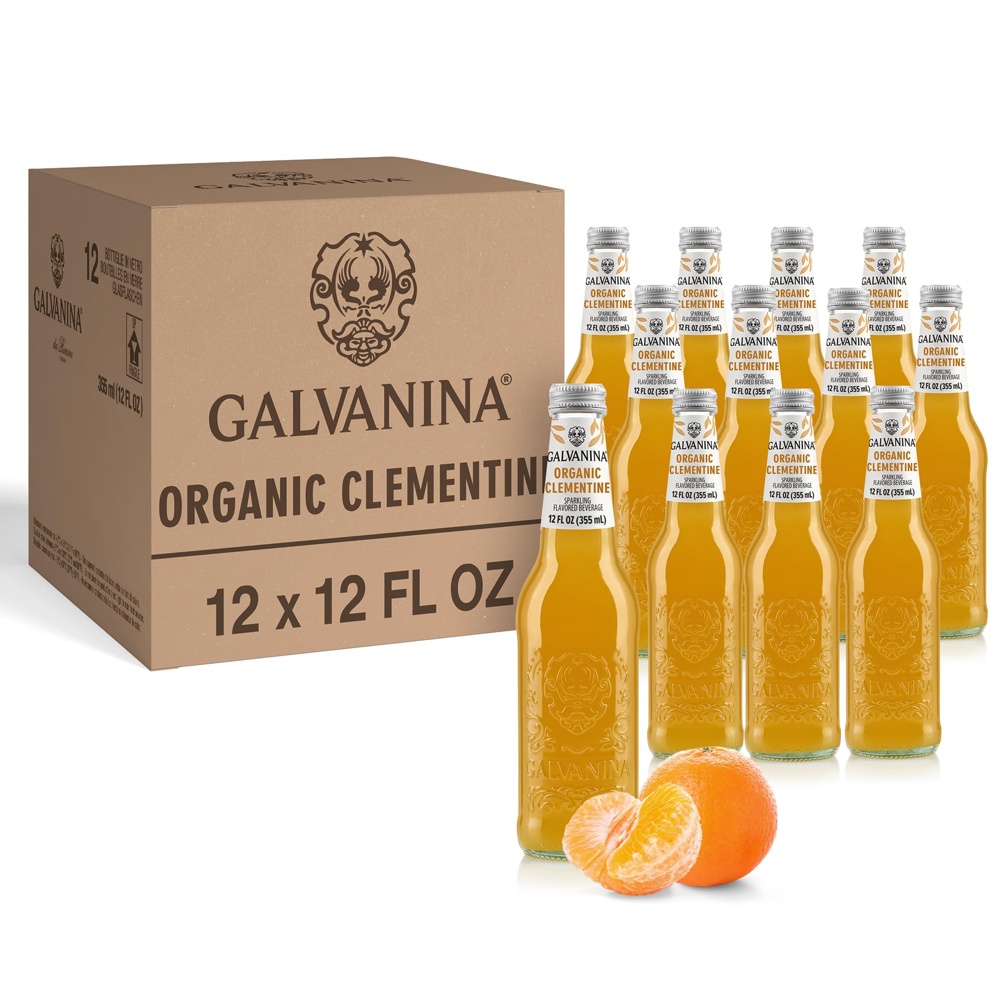 Galvanina Organic Clementine Soda Beverage Craft Soda