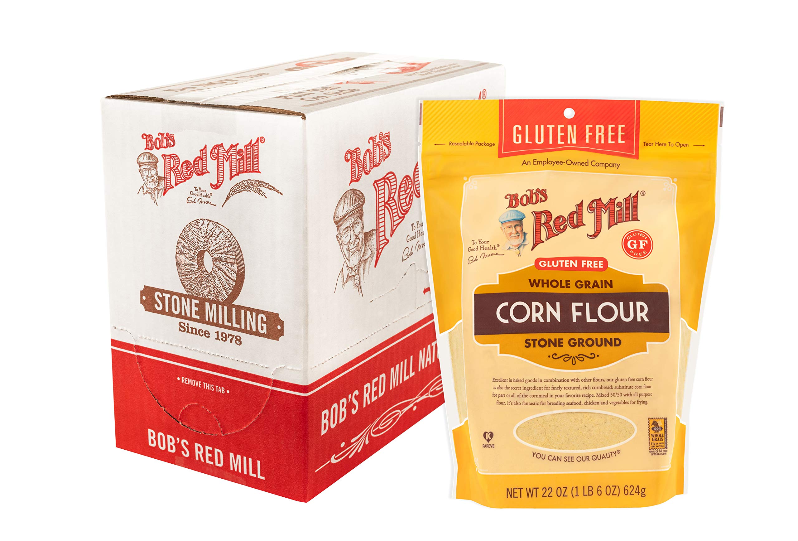 BOBS RED MILL (Pack of 16) Bob's Red Mill Corn Flour Ground Baking Ingredient 22 Oz