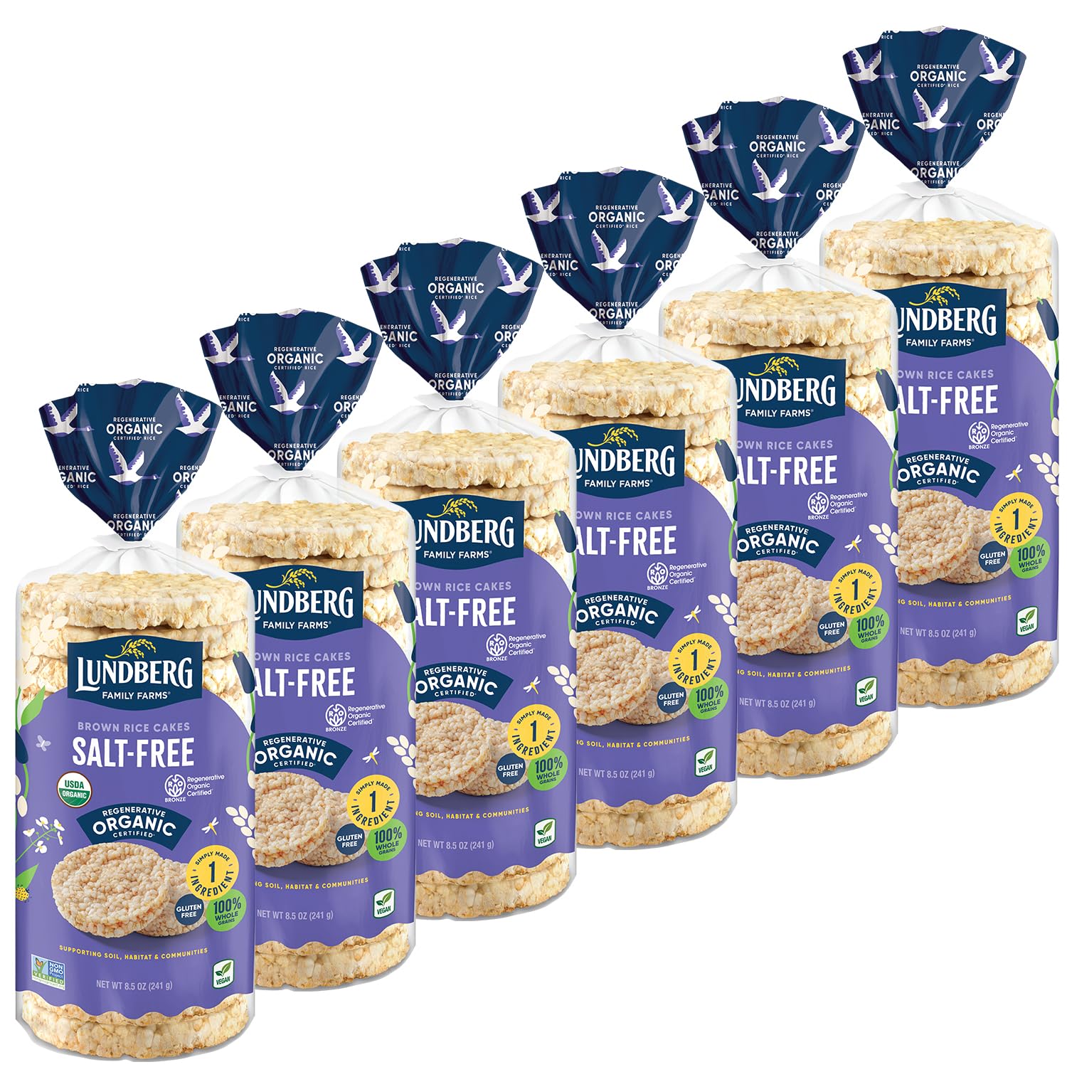Lundberg Brown Rice Cake Sea Salt Organic Gluten Free