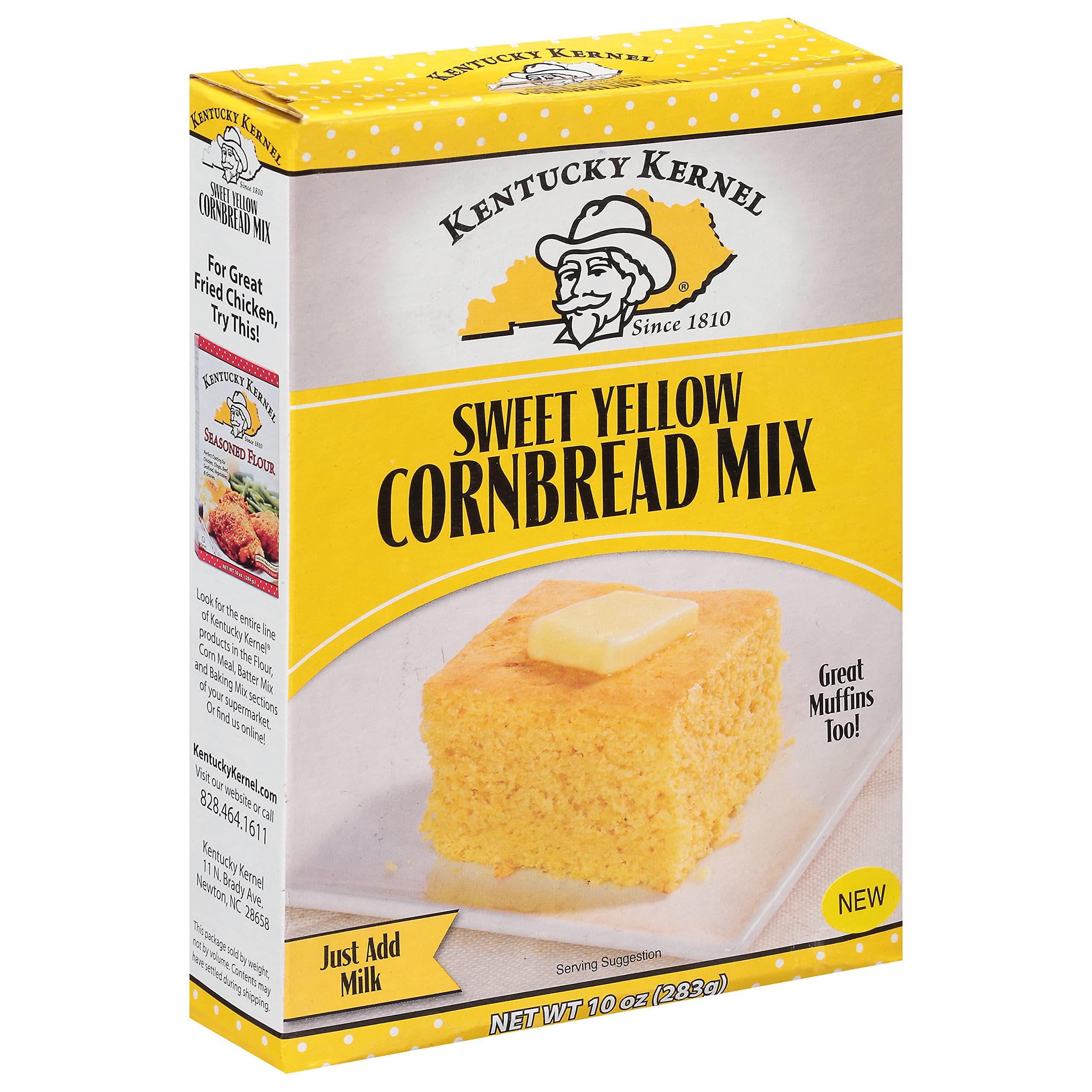 KENTUCKY KERNEL (Pack of 18) Kentucky Kernel Corn Bread and Corn Muffin Mix Sweet Yellow C 10 Oz
