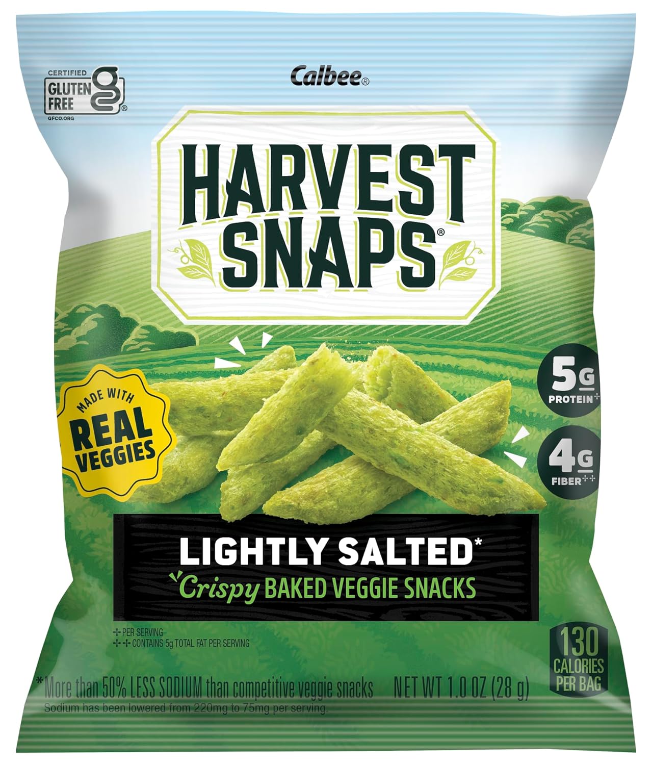 HARVEST SNAPS (Pack of 32) Harvest Snaps Light Salt Snack Crisps Veggie Fruit Veggie 1.75 Oz