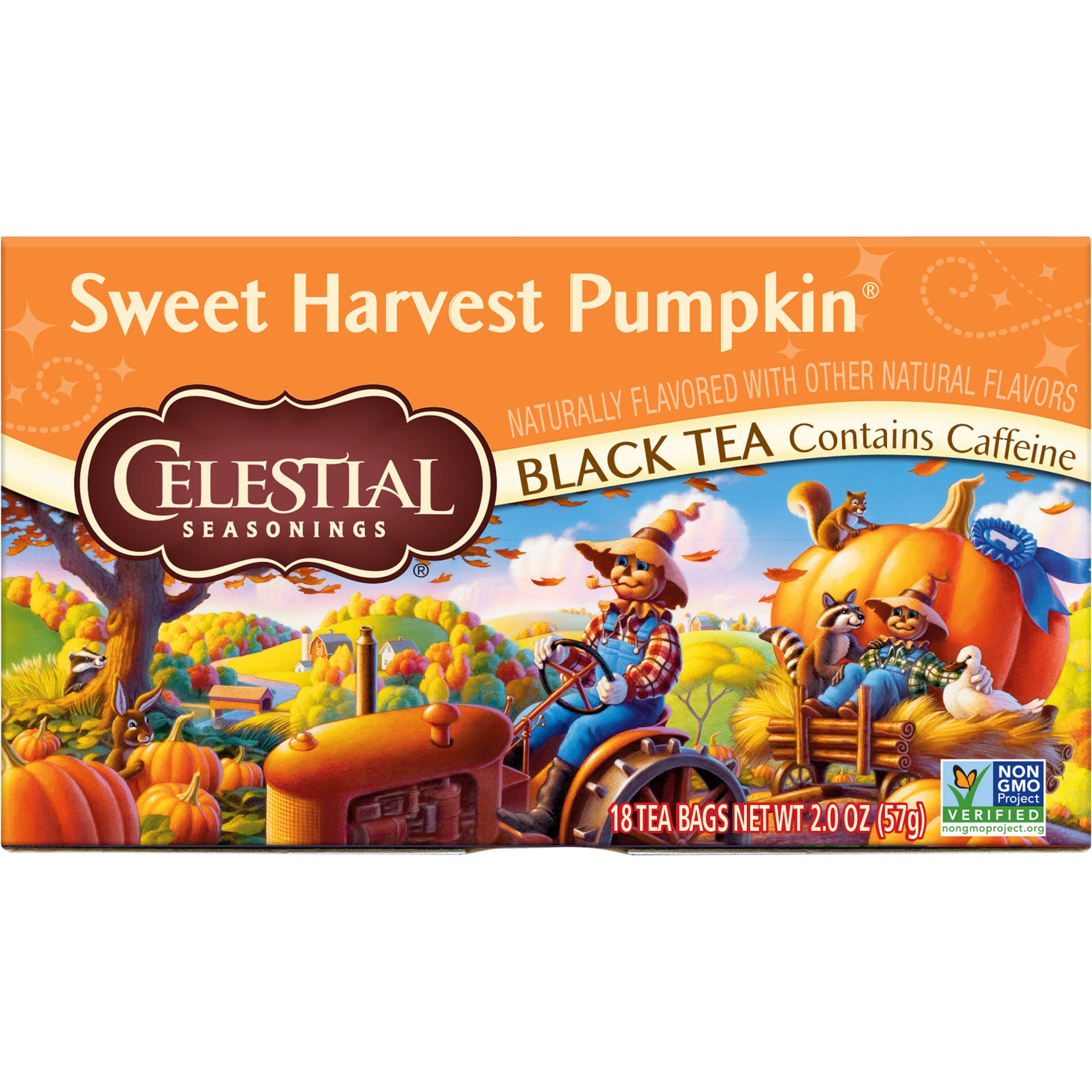 Celestial Seasonings Black Tea, Sweet Harvest Pumpkin, Contains Caffeine