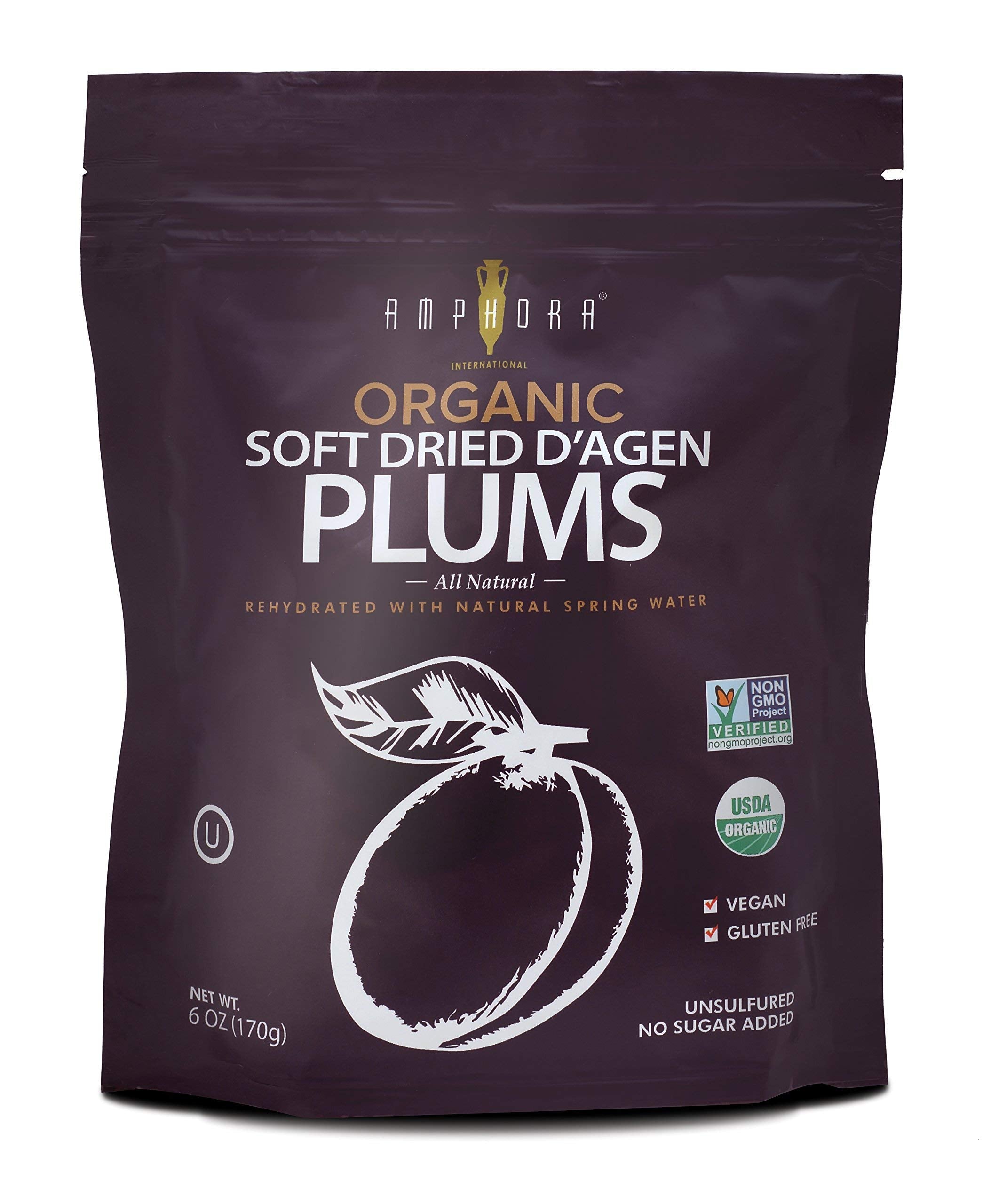Amphora Prunes Dried Soft Organic Fruit Snack