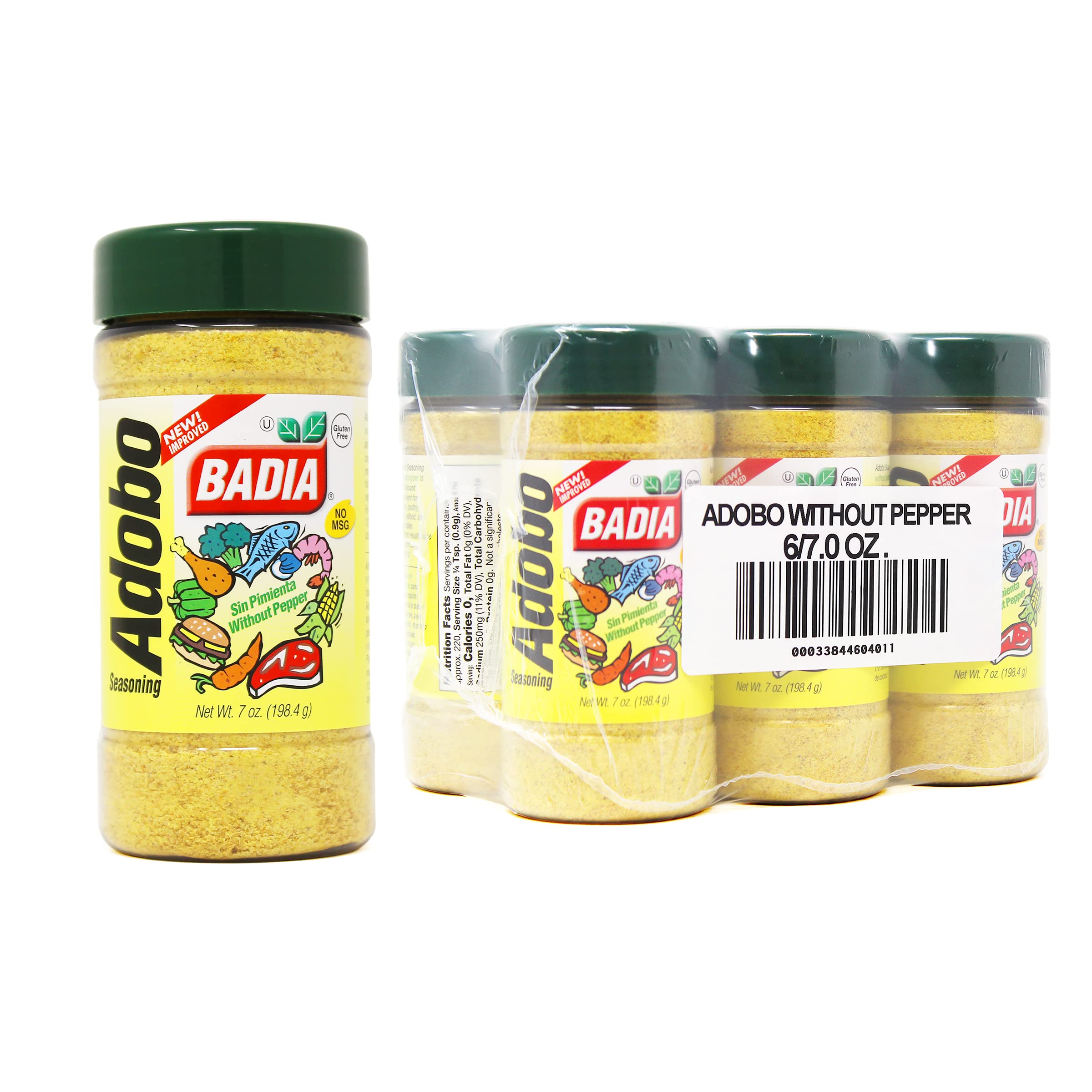 BADIA (Pack of 24) Badia Adobo Without Pepper Seasoning Blend Herbs & Spices 7 Oz