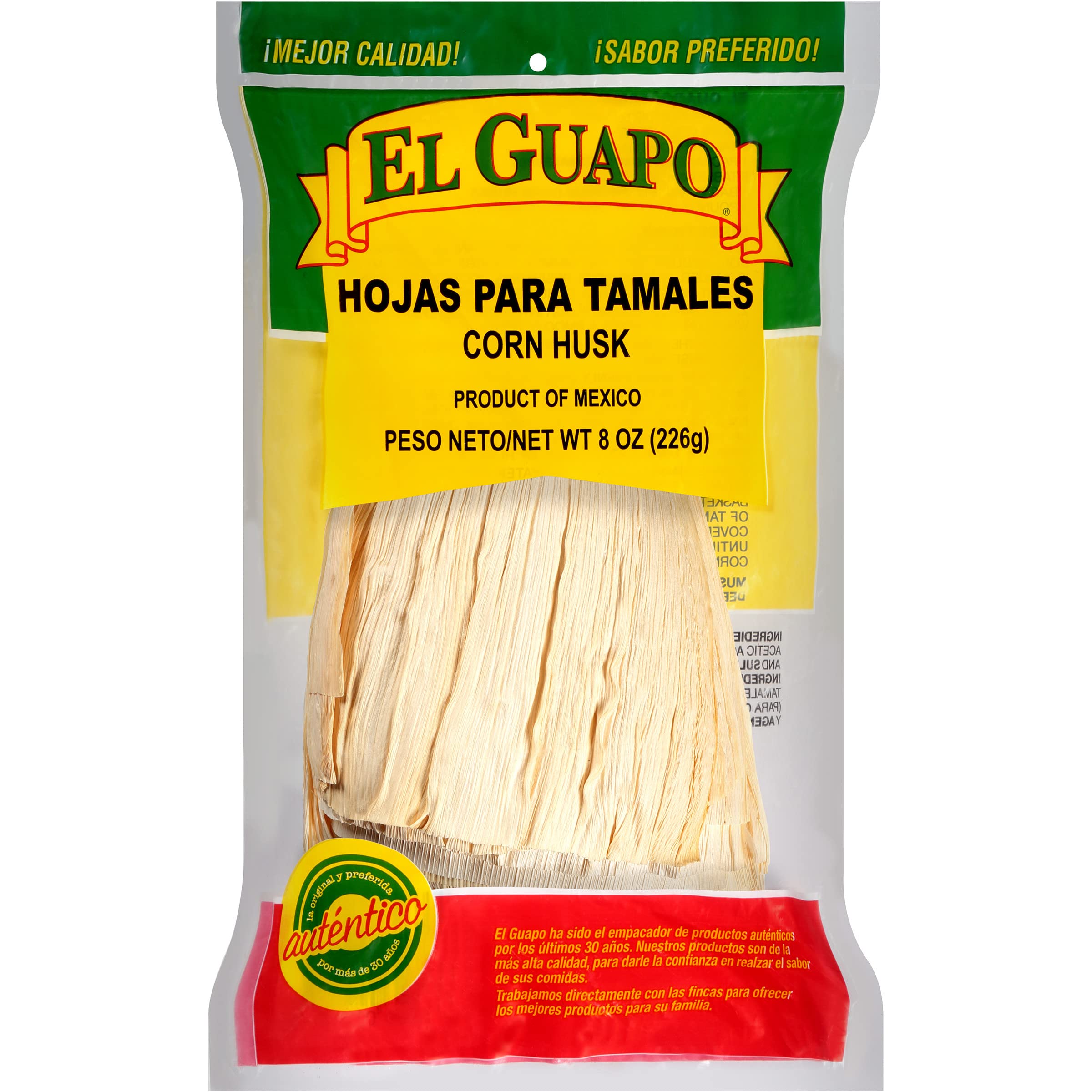 El Guapo Corn Husk Shells Authentic Mexican Natural Herb Seaso