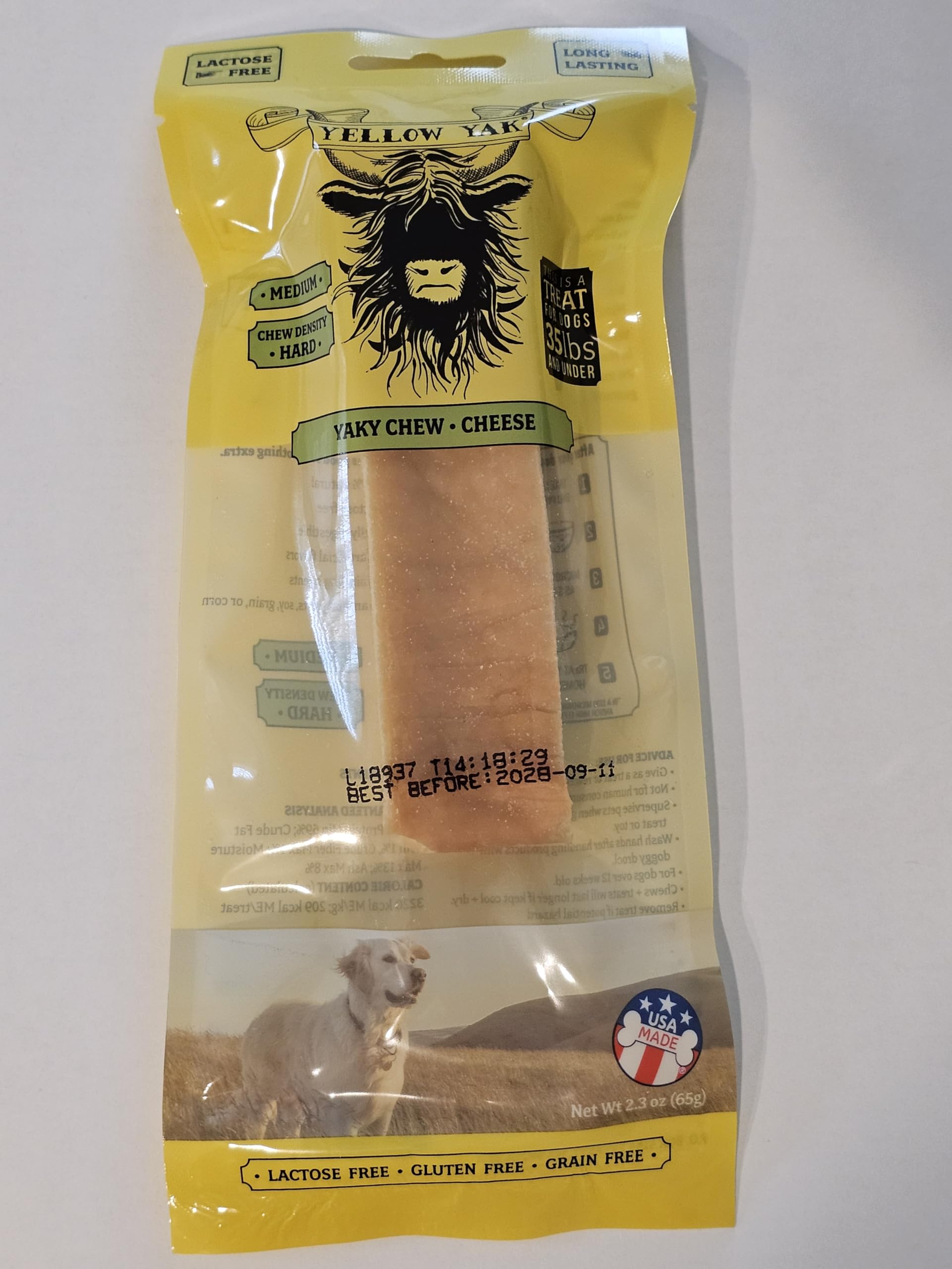 Yellow Yak Dog Treat Yaky Chew Medium