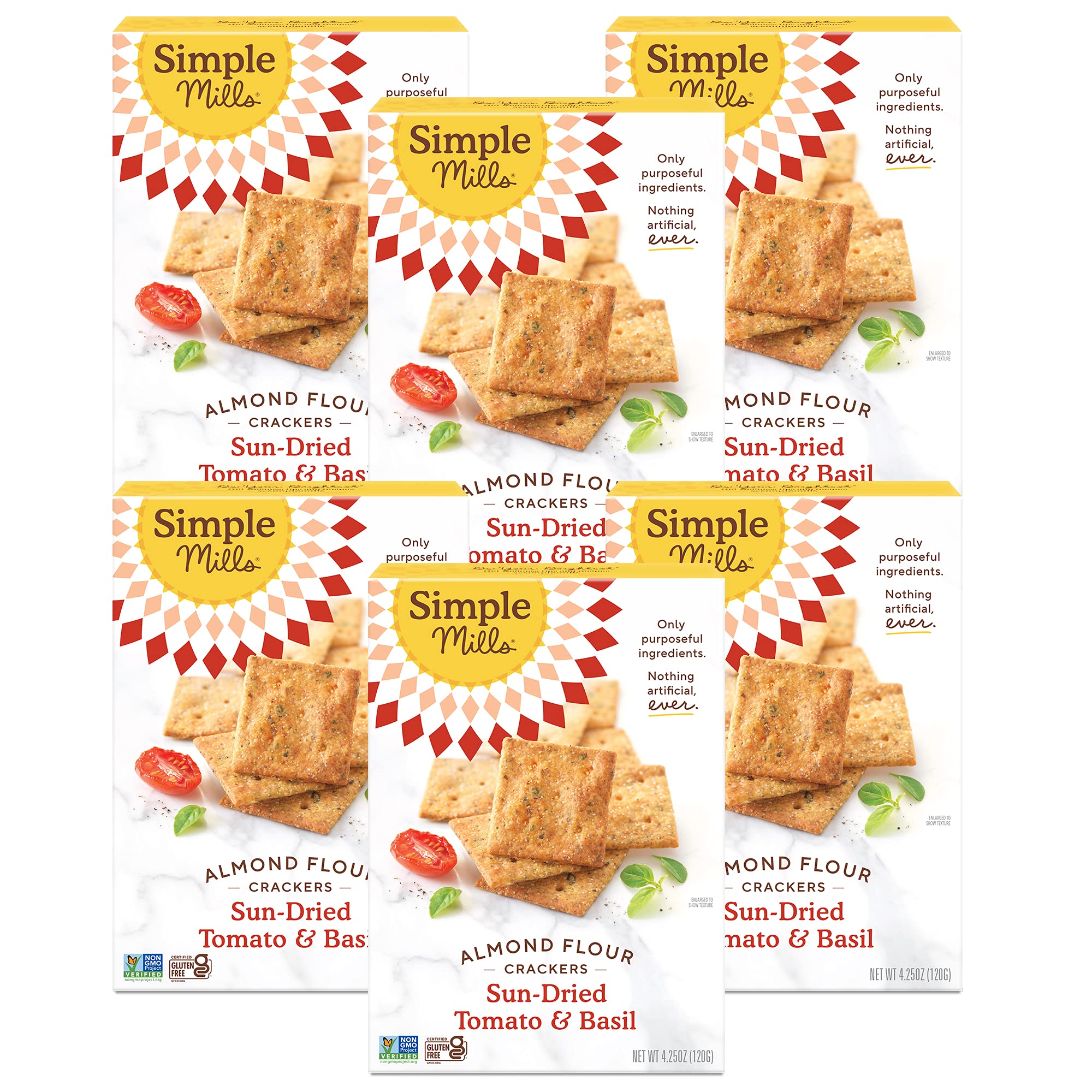 Simple Mills Almond Flour Cracker Tomato Basil Classic Crack