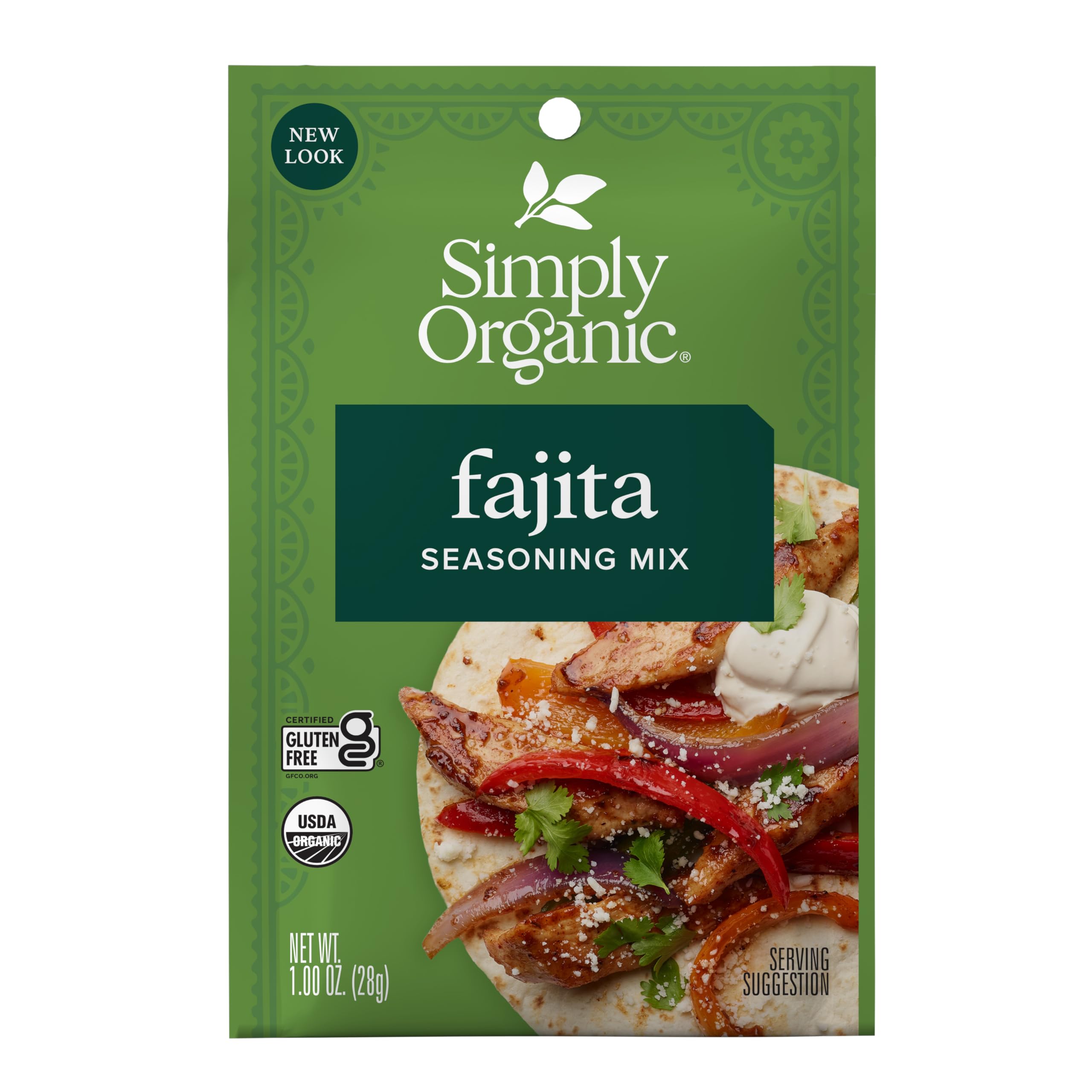 SIMPLY ORGANIC (Pack of 36) Simply Organic Fajita Seasoning Mix Spice Packets 1.1 Oz