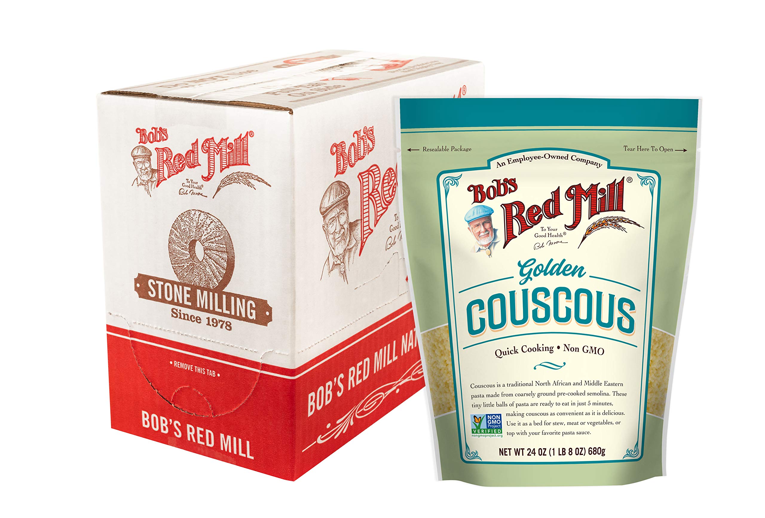 BOBS RED MILL (Pack of 12) Bob's Red Mill Golden Couscous Natural Grain Pantry Staple 24 Oz