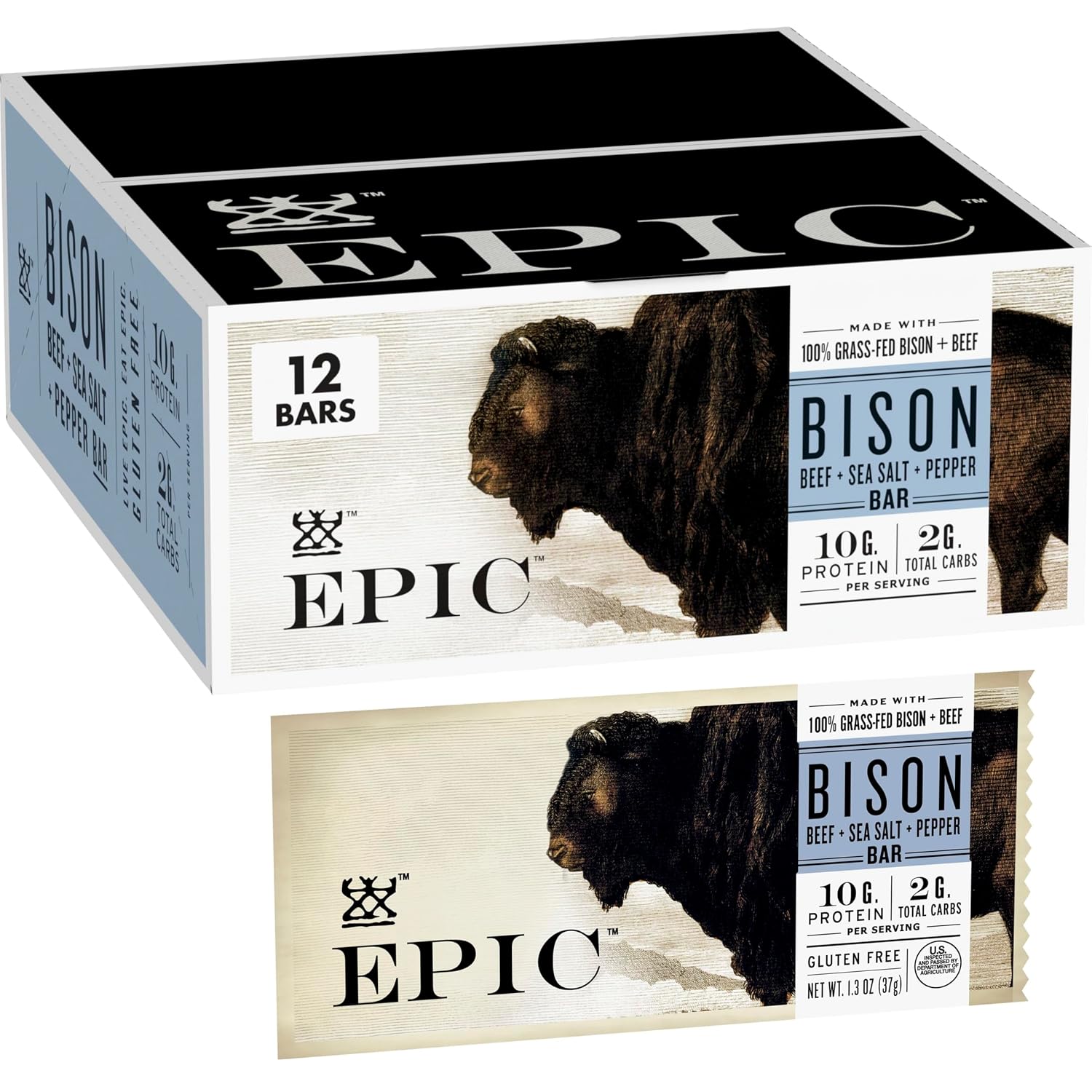 Epic! Bar Bison Beef Sea Salt Pepper