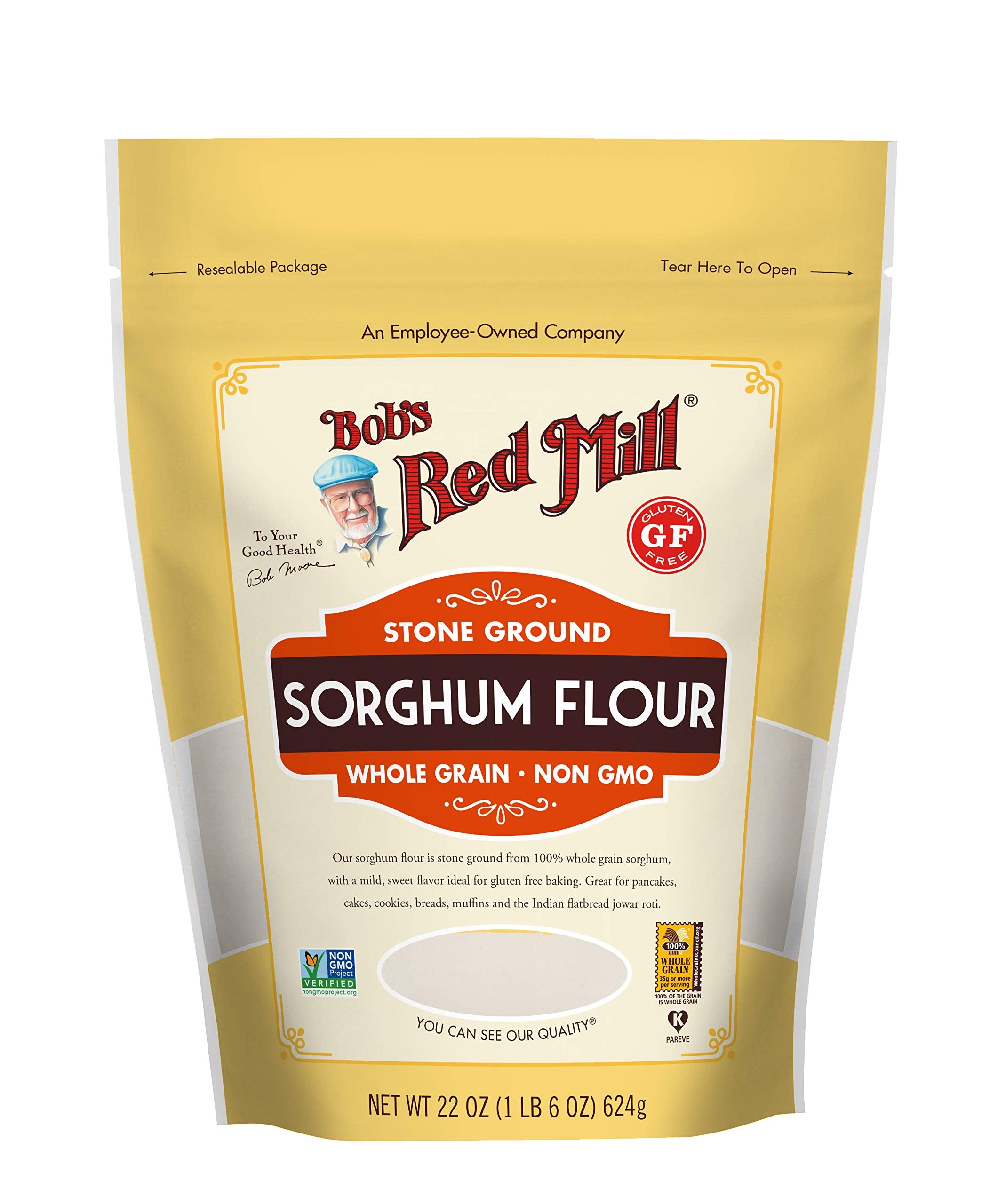 BOBS RED MILL (Pack of 12) Bob's Red Mill Sorghum Flour Gluten Free Baking Ingredient 22 Oz