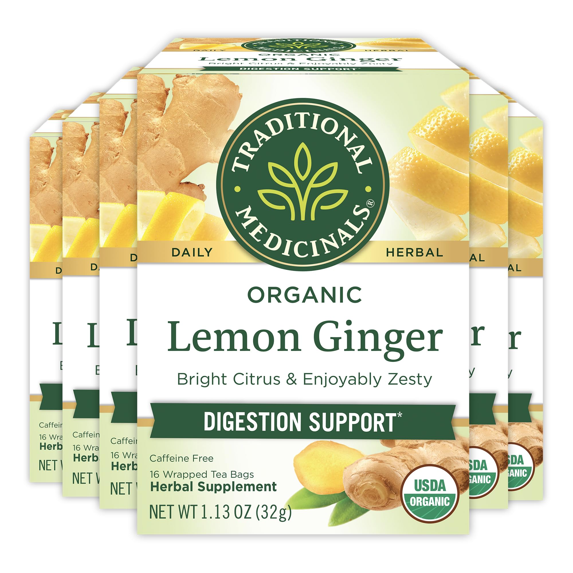 Traditional Medicinals Lemon Ginger Organic Medicinal Tea Bag 16 bag