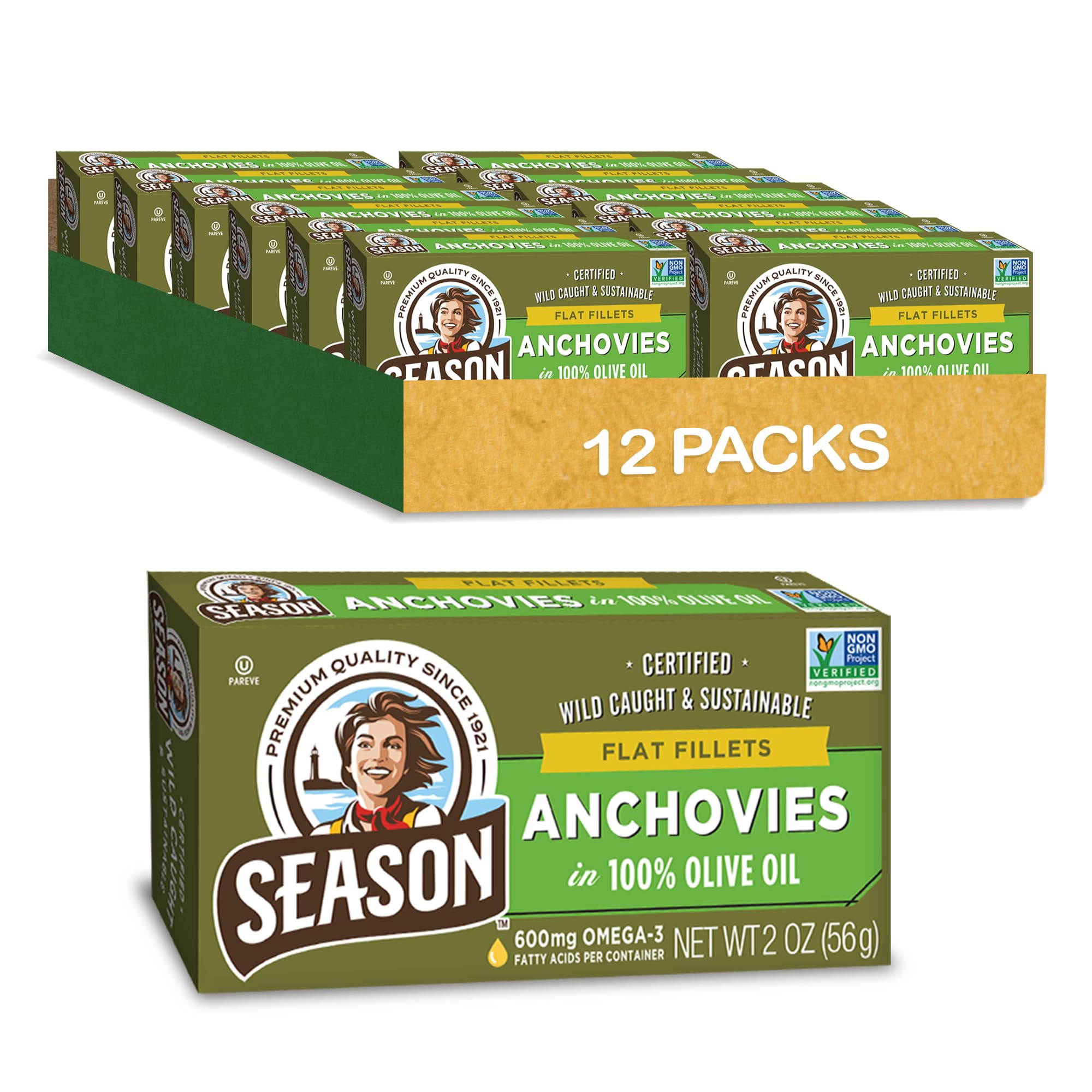 Seasons Season Anchovy Flat Natural Seafood Fillets