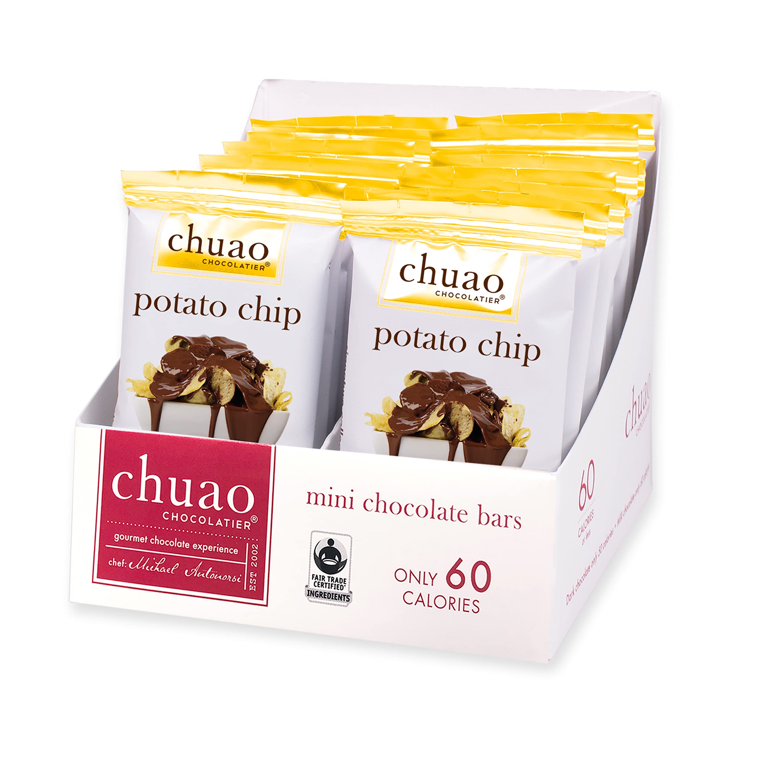 CHUAO CHOCOLATI (Pack of 48) Chuao Chocolatier Potato Chip Mini Chocolate Bar 0.39 Oz