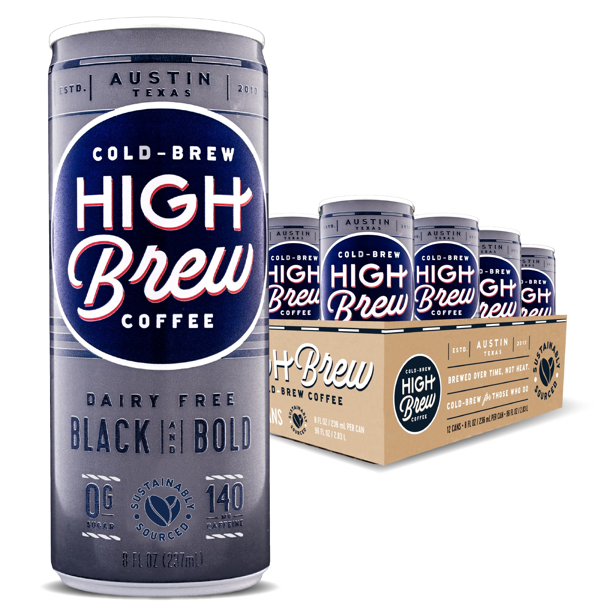 High Brew Coffee RTD Black & Bold Natural Ready to Drink