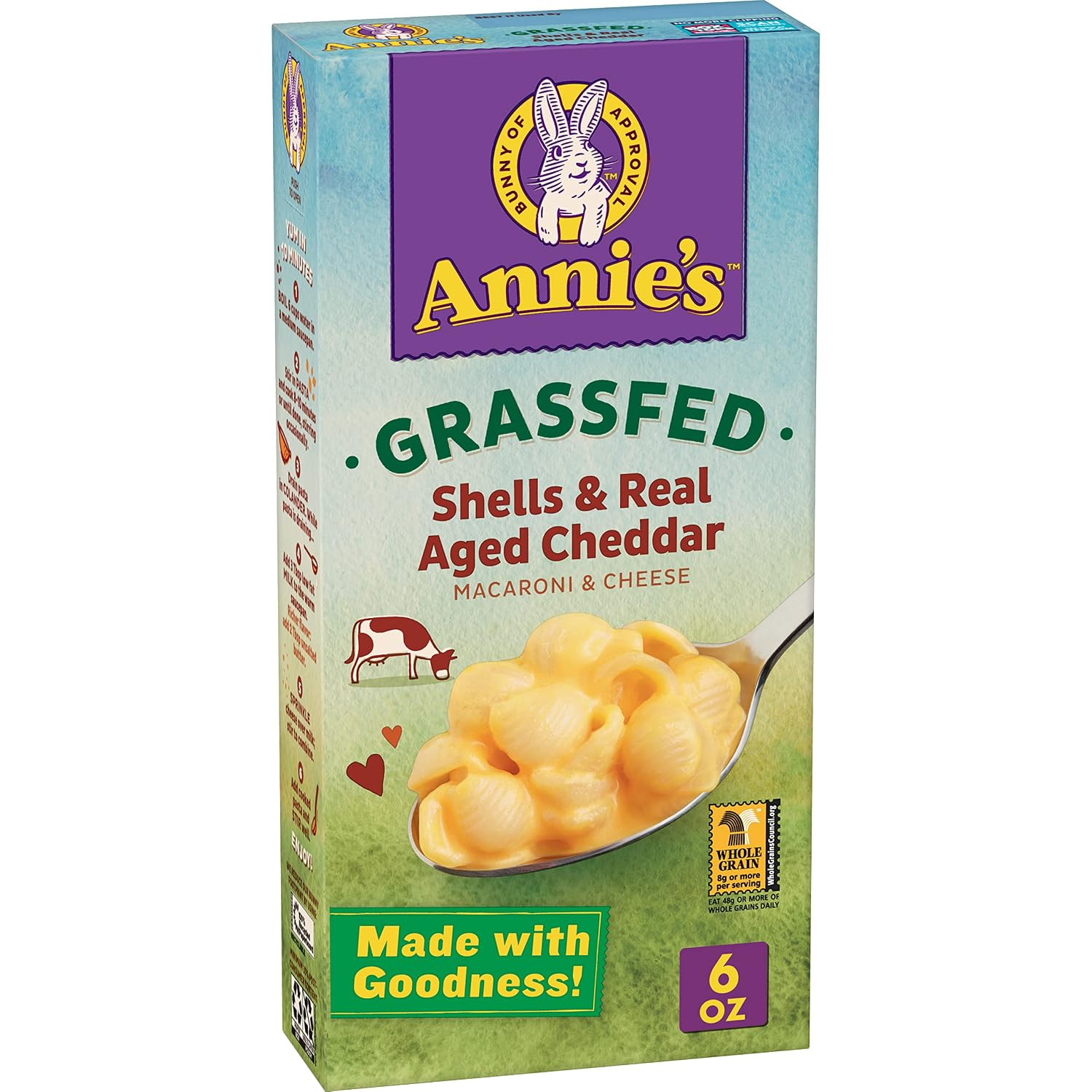Annie's Homegrown Organic Grassfed Shells and Real Aged Cheddar Macaroni and Cheese