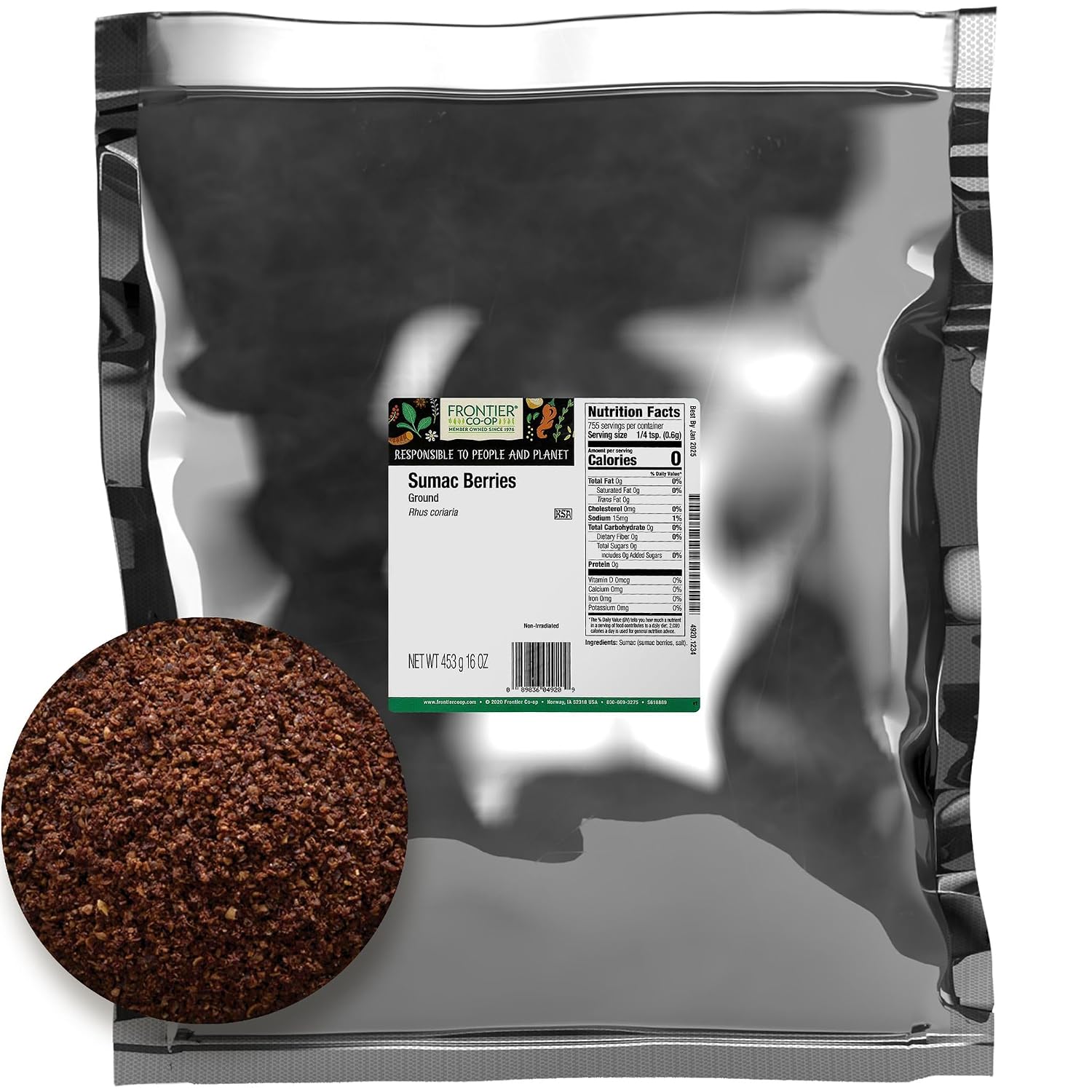 FRONTIER BULK (Pack of 4) Frontier Bulk Sumac Berry Ground 16 Oz