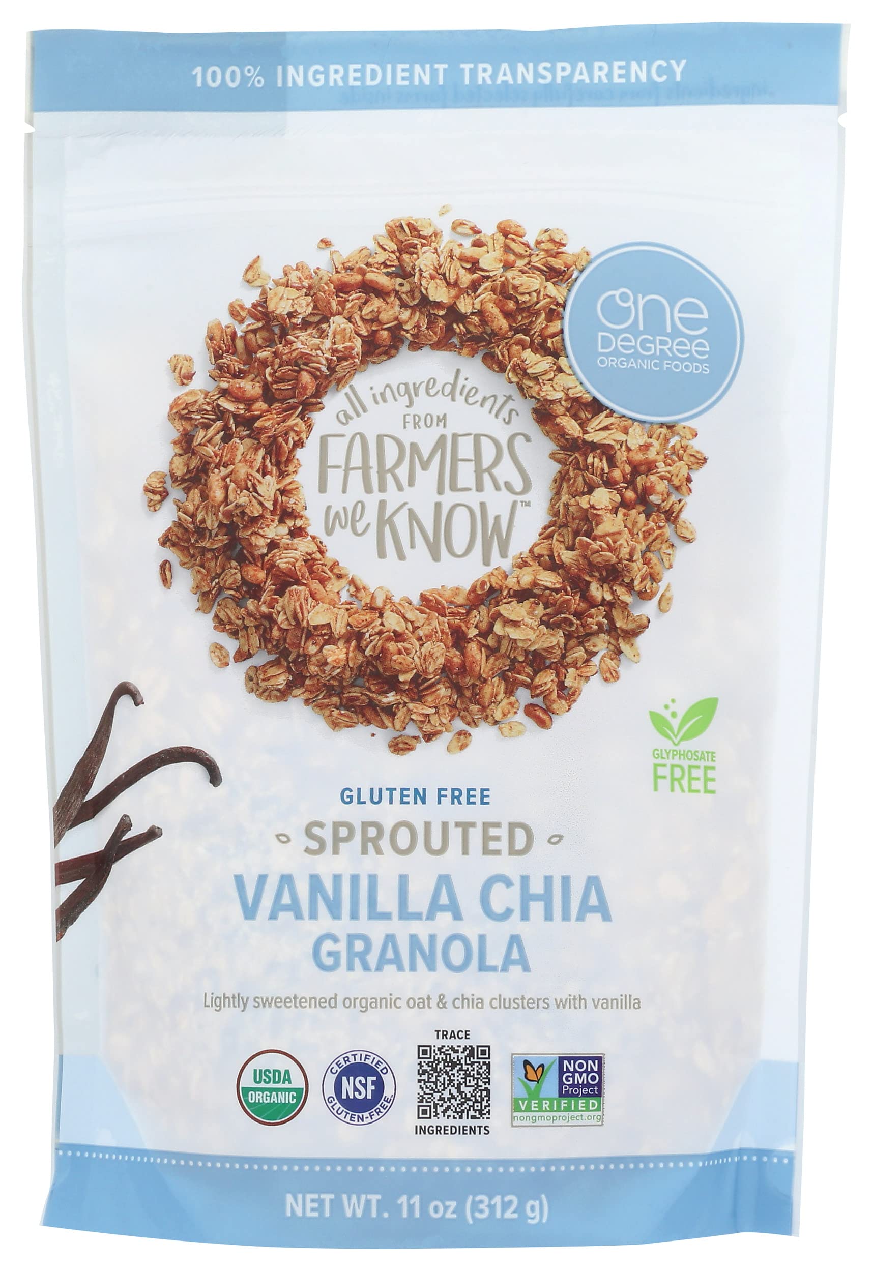 One Degree Organic Foods Vanilla Chai Organic Granola