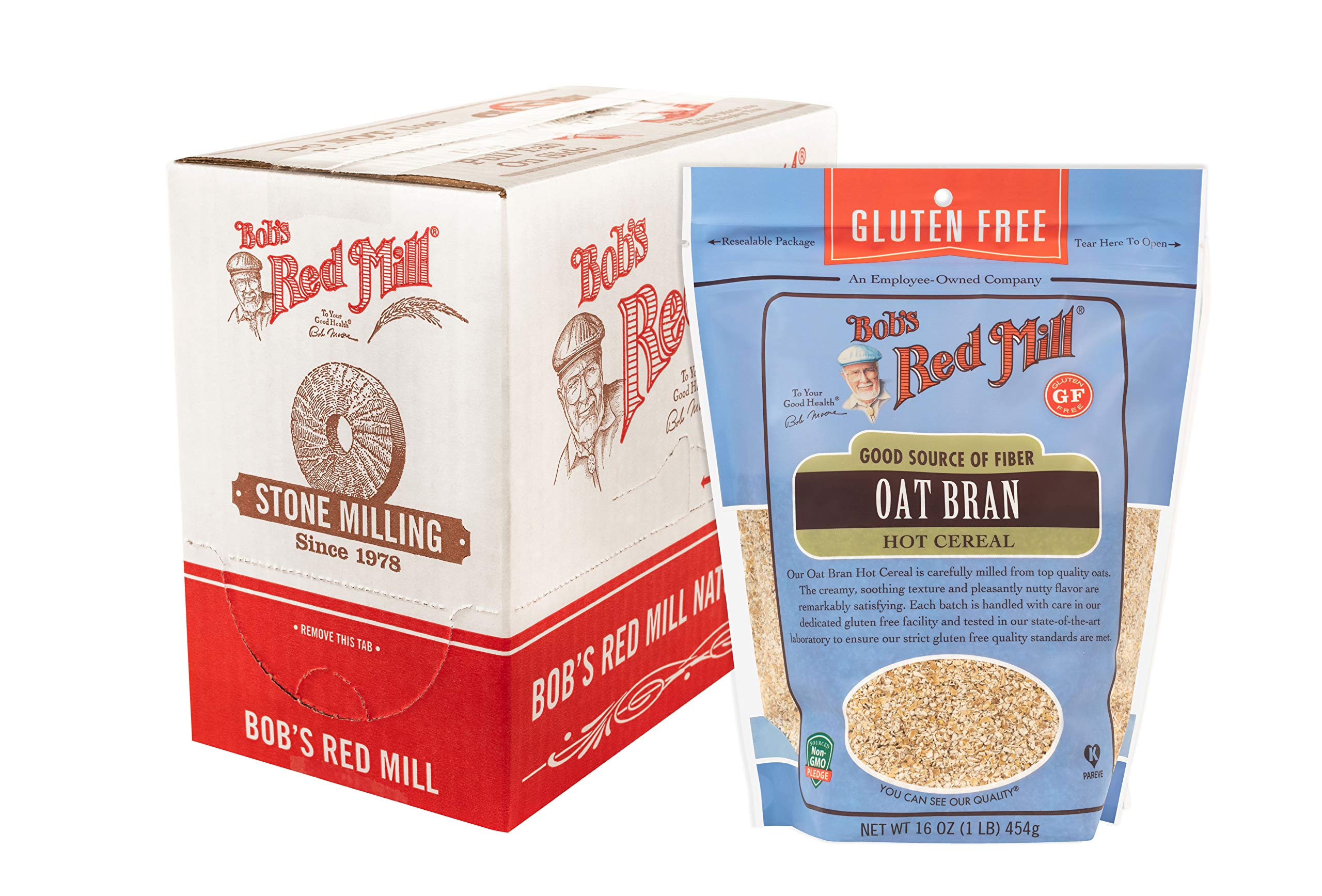 BOBS RED MILL (Pack of 16) Bob's Red Mill Oat Bran Hot Cereal Non-Instant Whole Grain 16 16 Oz