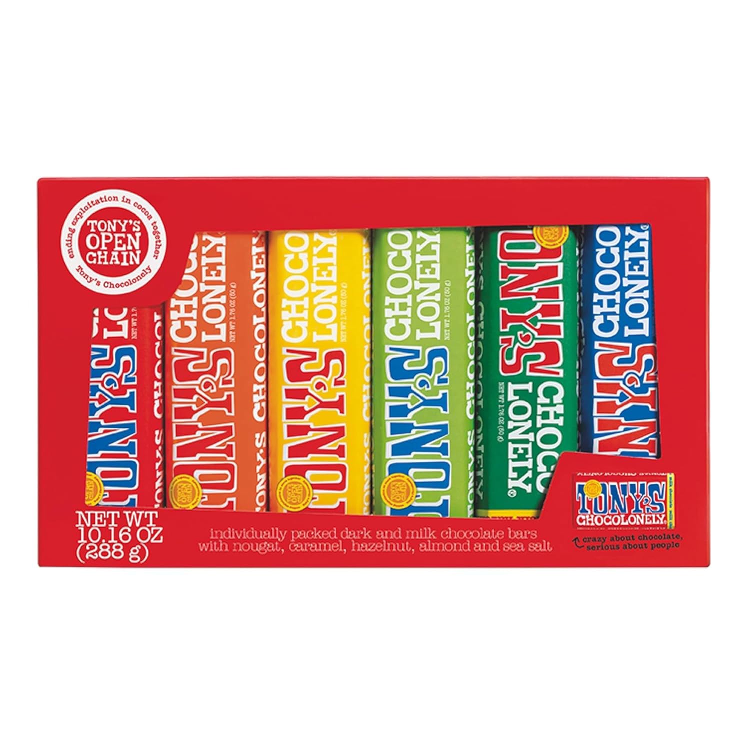 Tonys Chocolonely Chocolate Rainbow Tasting 6-Pack