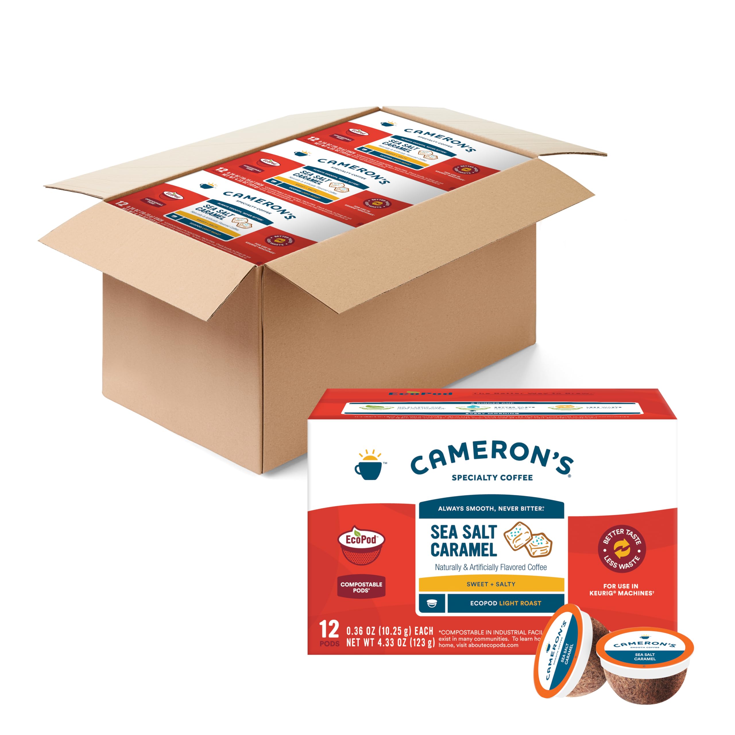 Cameron's Coffee Pods Sea Salt Caramel Single Serve