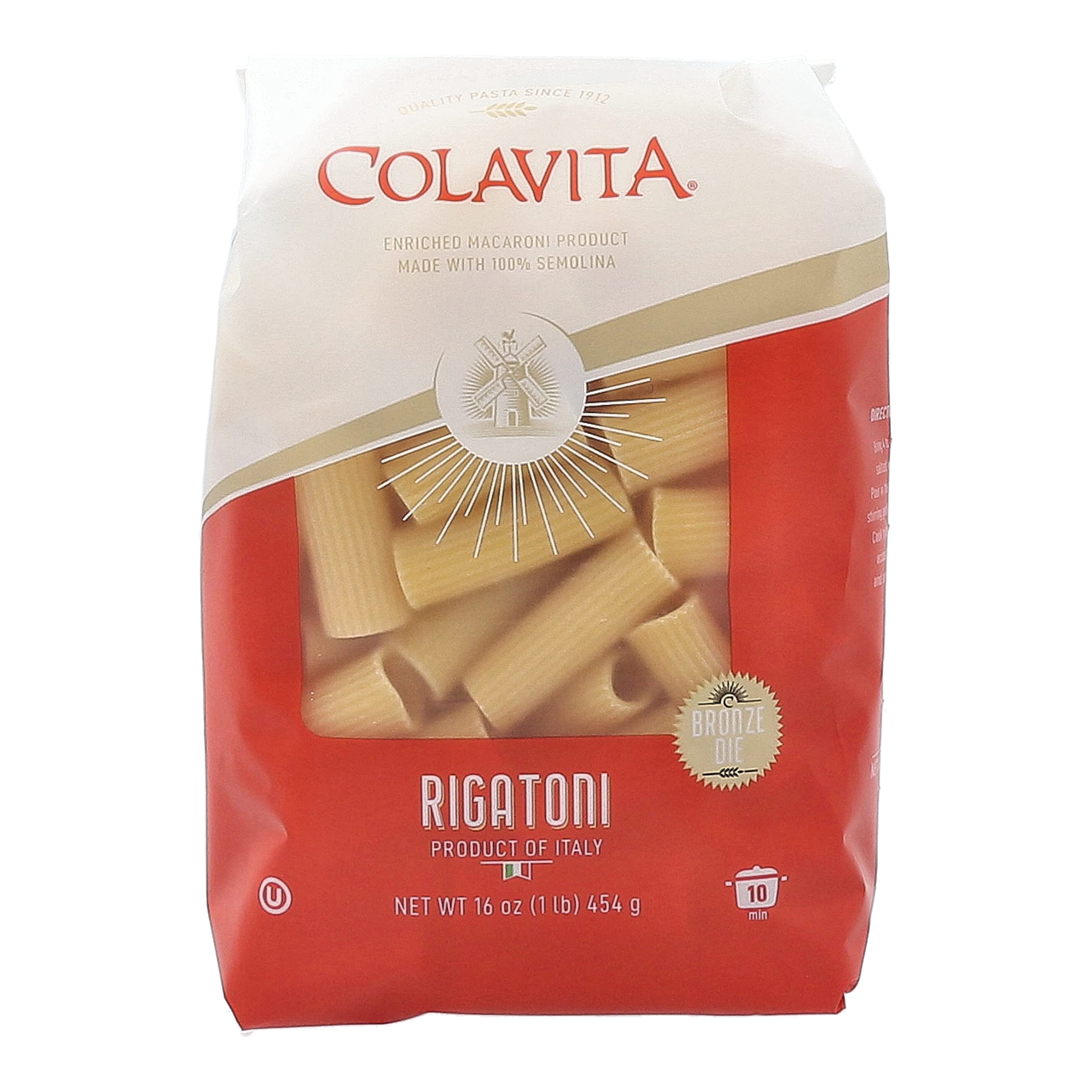 Colavita Italian Rigatoni Pasta Short Cut Pasta