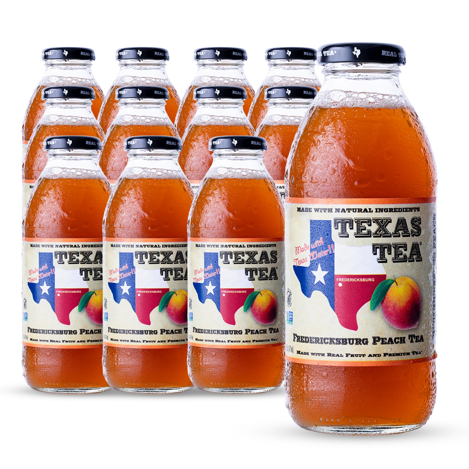 TEXAS TEA (Pack of 24) Texas Tea Tea Peach RTD Beverage 16 Fl Oz