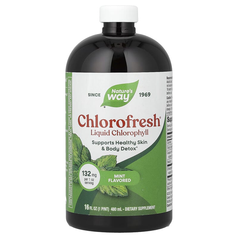 NATURES WAY (Pack Of 6) Natures Way Chlorofresh Mint 16 Oz