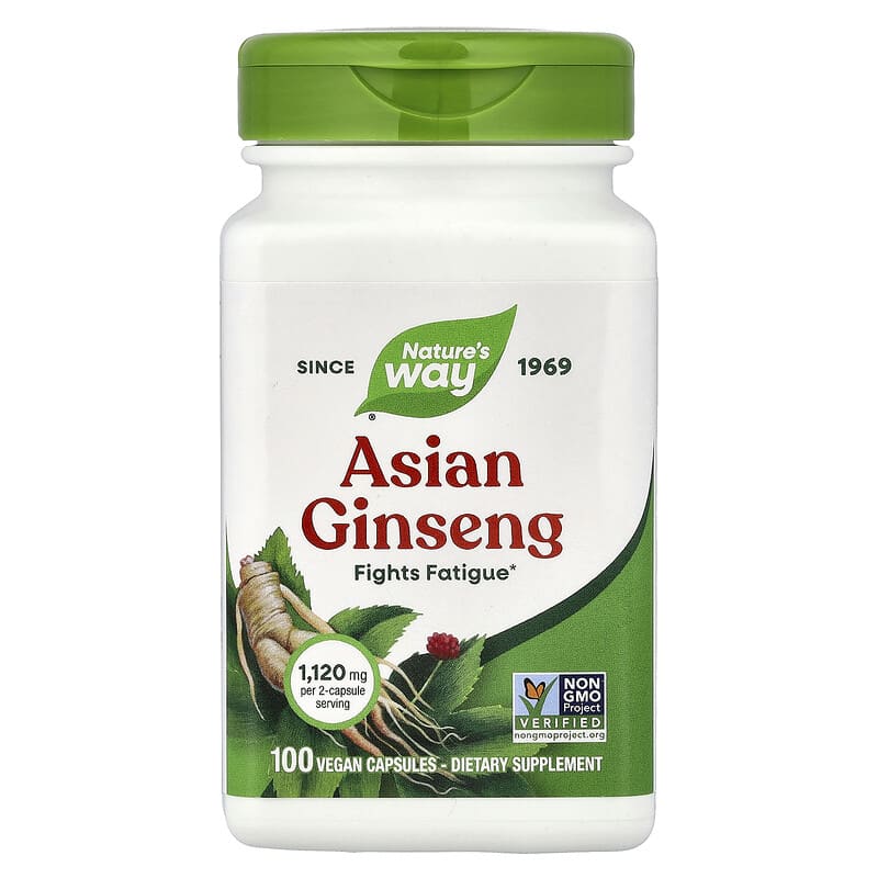 Nature's Way Ginseng Asian 100 Vegetable Capsule 100 Capsule