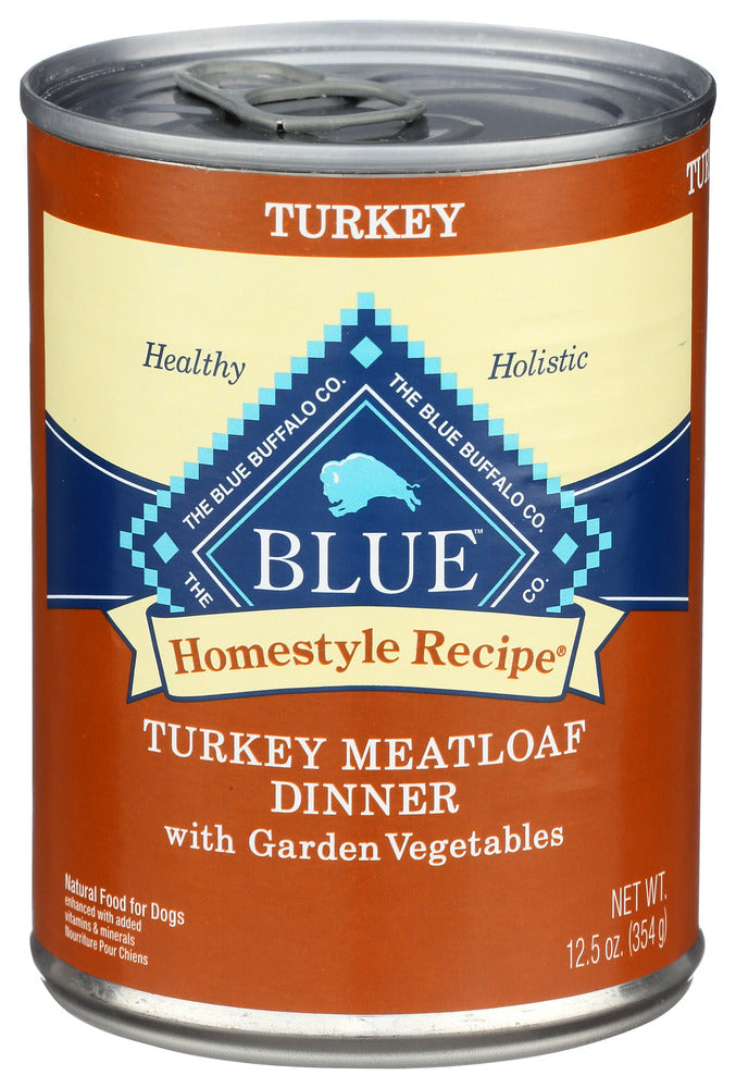 Blue Buffalo Homestyle Recipe Dog Food, Turkey Meatloaf with Garden Vegetables