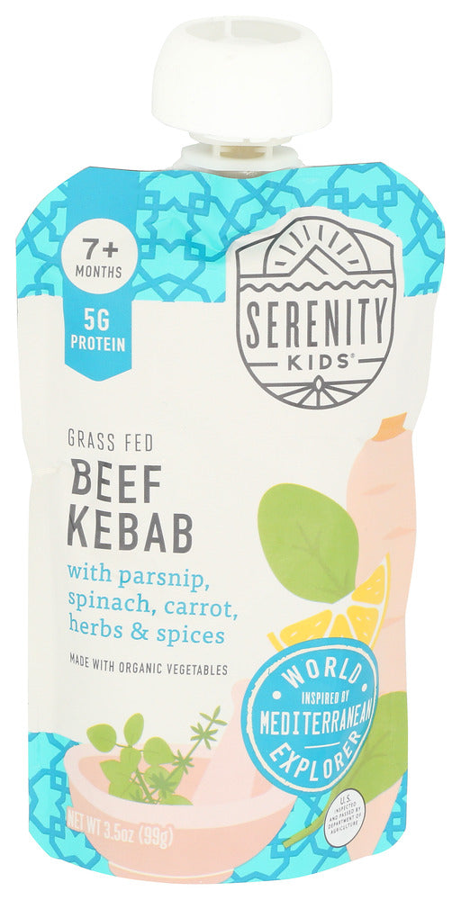 SERENITY KIDS (Pack of 12) Serenity Kids Food Baby Beef Kabob Natural Baby Puree 3.5 Oz