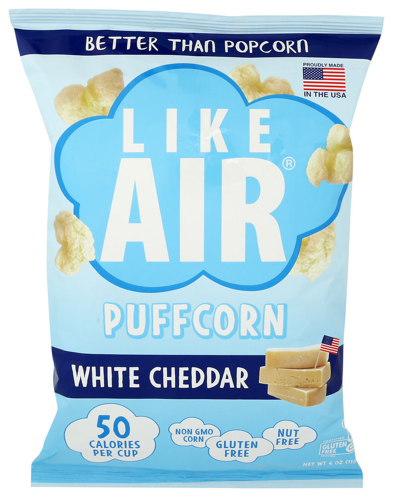 LIKE AIR (Pack Of 12) Like Air Puffcorn White Cheddar 4 Oz