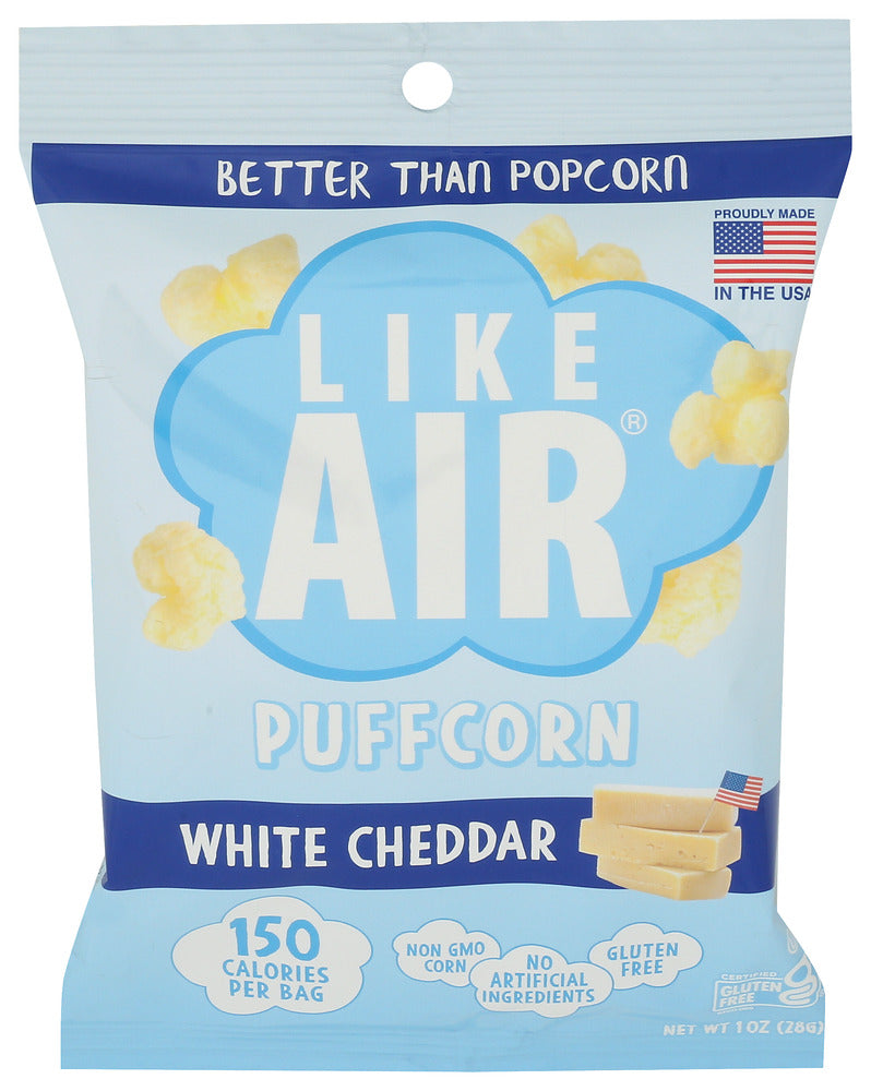 LIKE AIR (Pack Of 32) Like Air Puffedcorn White Cheddar 1 Oz