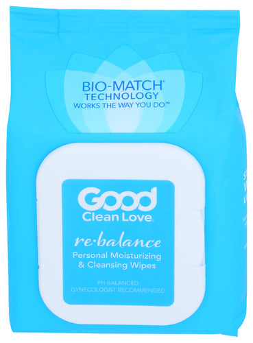 GOOD CLEAN LOVE (Pack of 8) Good Clean Love Wipes Rebalance Moisturizing Feminine Care 30 Pieces