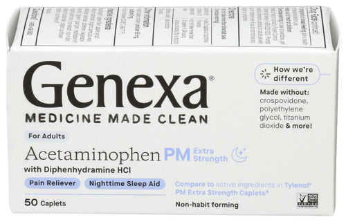 GENEXA (Pack Of 3) Genexa Acetaminophen PM Extra 50 Each