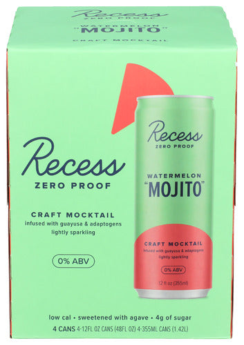 Recess Na Mojito 4 Pack Beverage Carbonated Cocktail