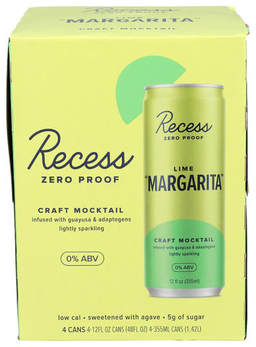 Recess Na Margarita Lime Carbonated RTD Beverage 4 Pack