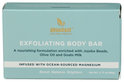 ABUNDANT NATURA (Pack of 6) Abundant Natural Health Soap Bar Exfoliate Mg 3.2 Oz