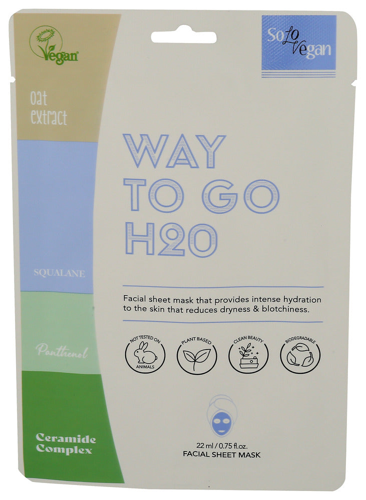 SOLOVEGAN (Pack of 24) Solovegan Facial Sheet Mask 22 Ml