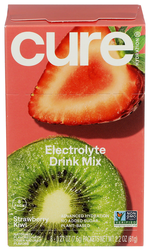 CURE (Pack of 5) Cure Hydration Powder Strawberry Flavor Electrolyte Drink Mix 2.2 Oz