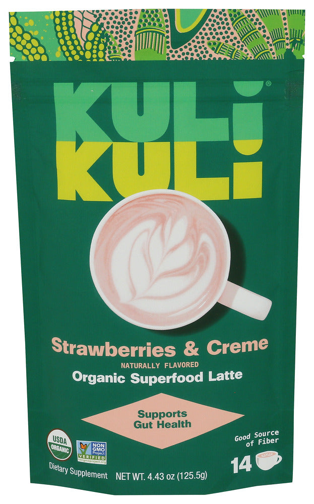 KULI KULI MO (Pack of 4) Kuli Kuli Mo Superfood Latte Strawberry Nutritional Suppleme 4.43 Oz