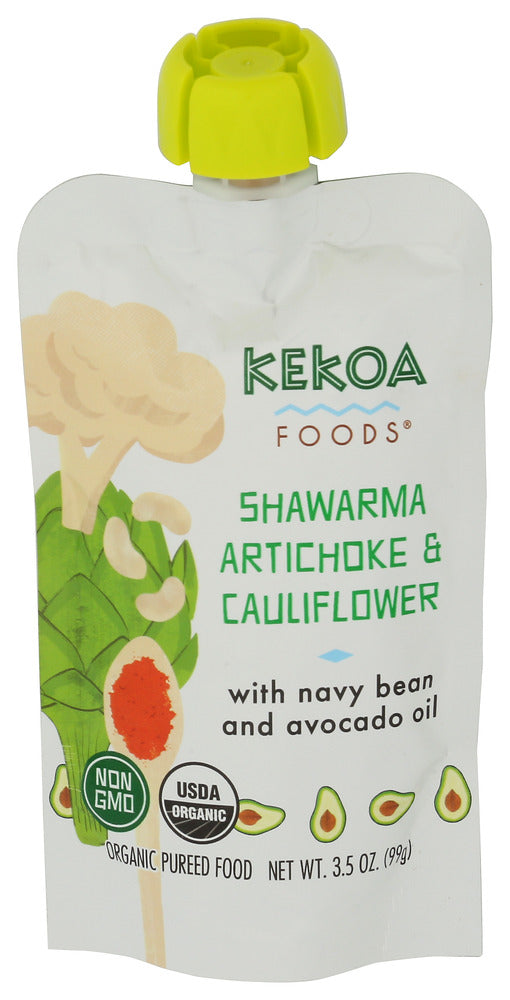 KEKOA (Pack of 18) Kekoa Food Baby Shawarma Artichoke Cauliflower Puree 3.5 Oz