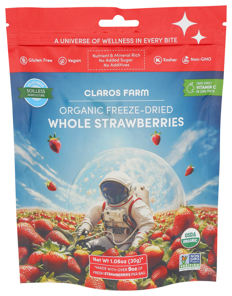 Claros Farm Strawberry Whole Freeze Dried